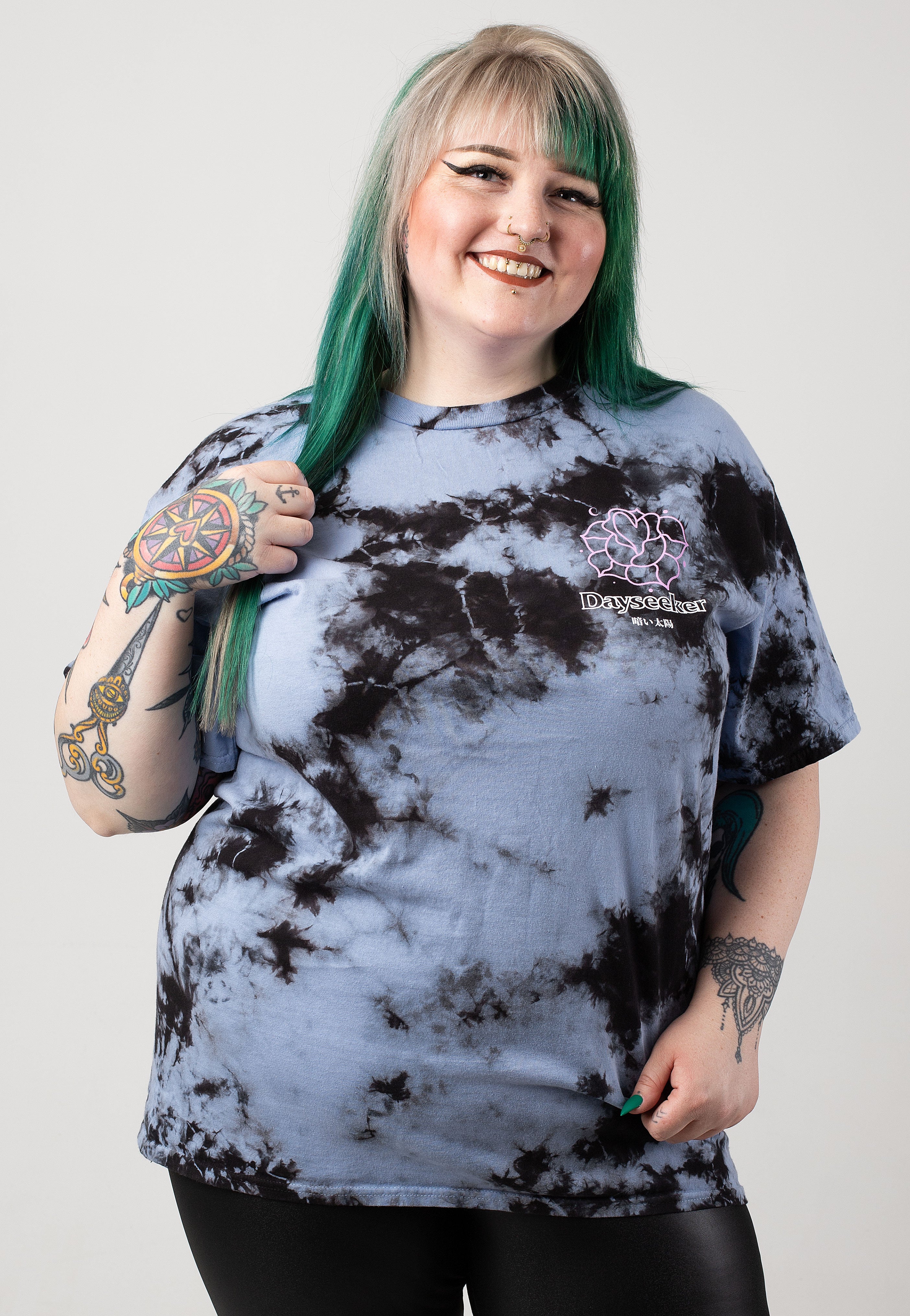 Dayseeker - Rose Blue/Black Tie Dye - T-Shirt | Women-Image