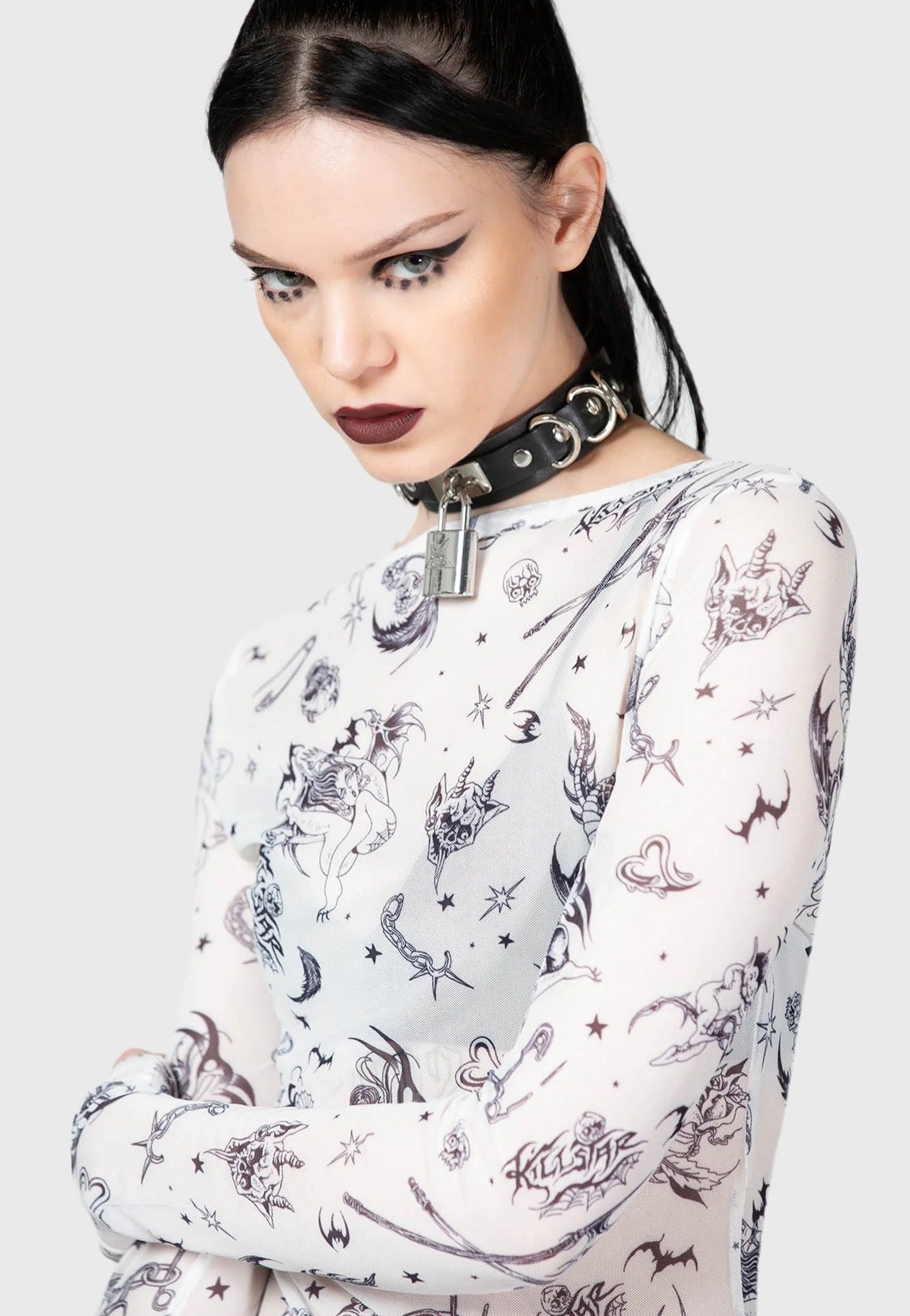 Killstar - Dazed Skull White - Dress | Women-Image