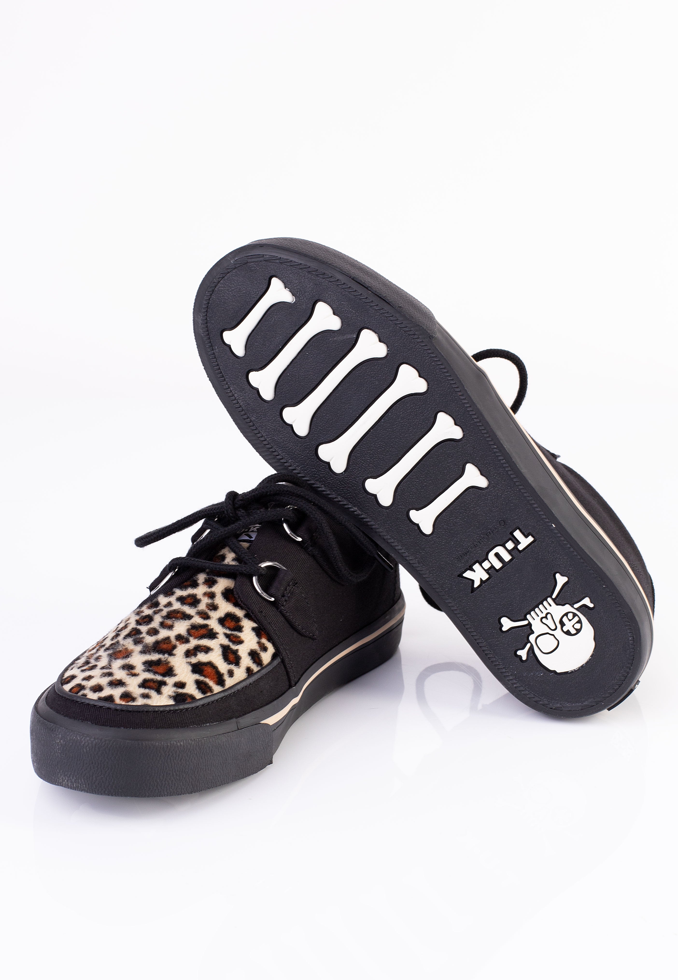 T.U.K. - Creeper Black Leopard/Canvas Upper - Girl Shoes | Women-Image