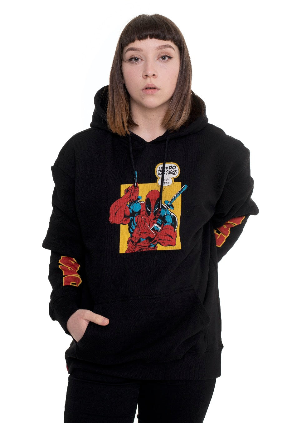 Deadpool - Crazy Bad Things - Hoodie | Women-Image