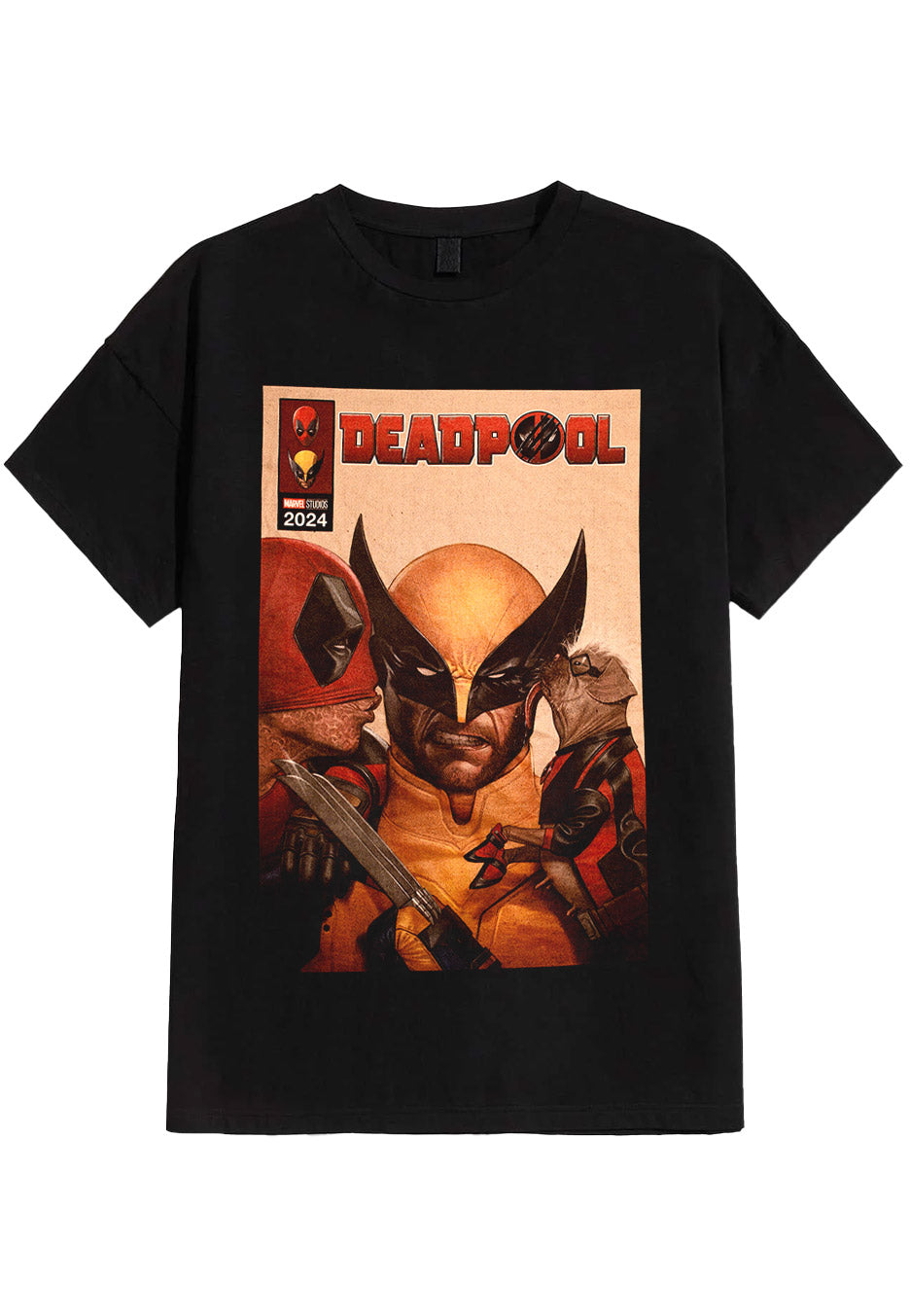 Deadpool - Deadpool 3: Deadpool Kisses To Wolverine - T-Shirt | Neutral-Image