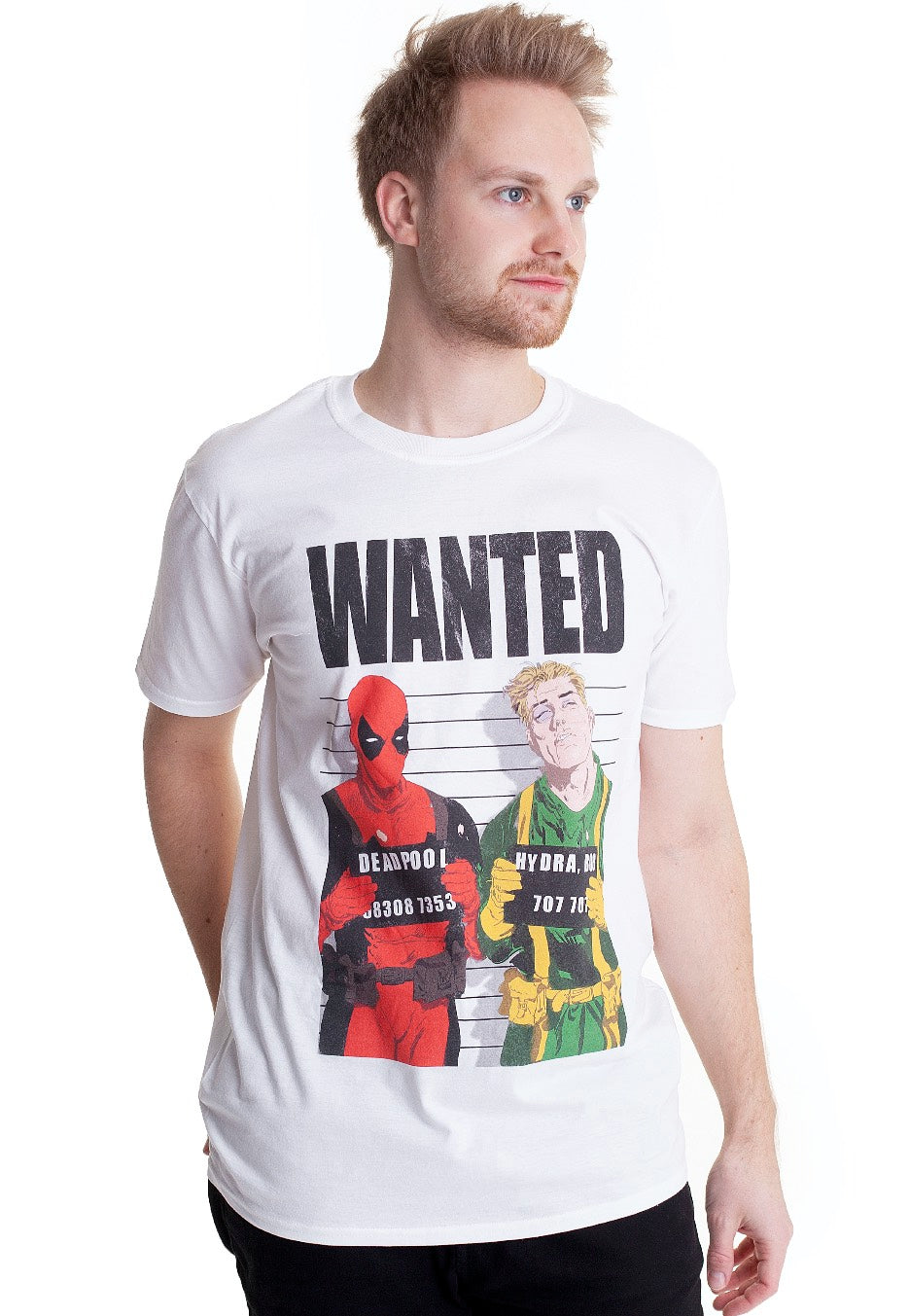 Deadpool - Wanted White - T-Shirt | Men-Image