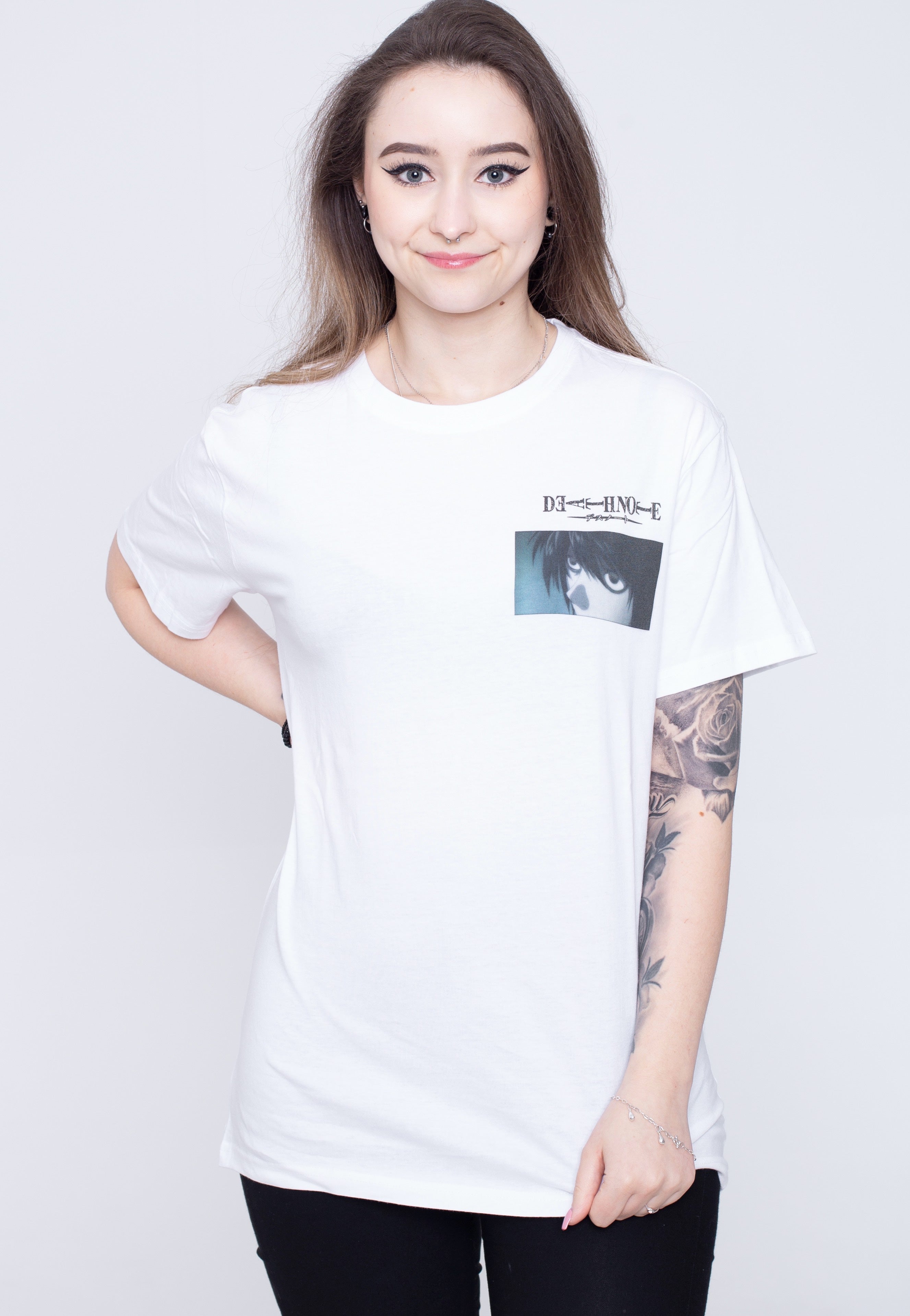 Death Note - L Pocket Print - T-Shirt | Women-Image