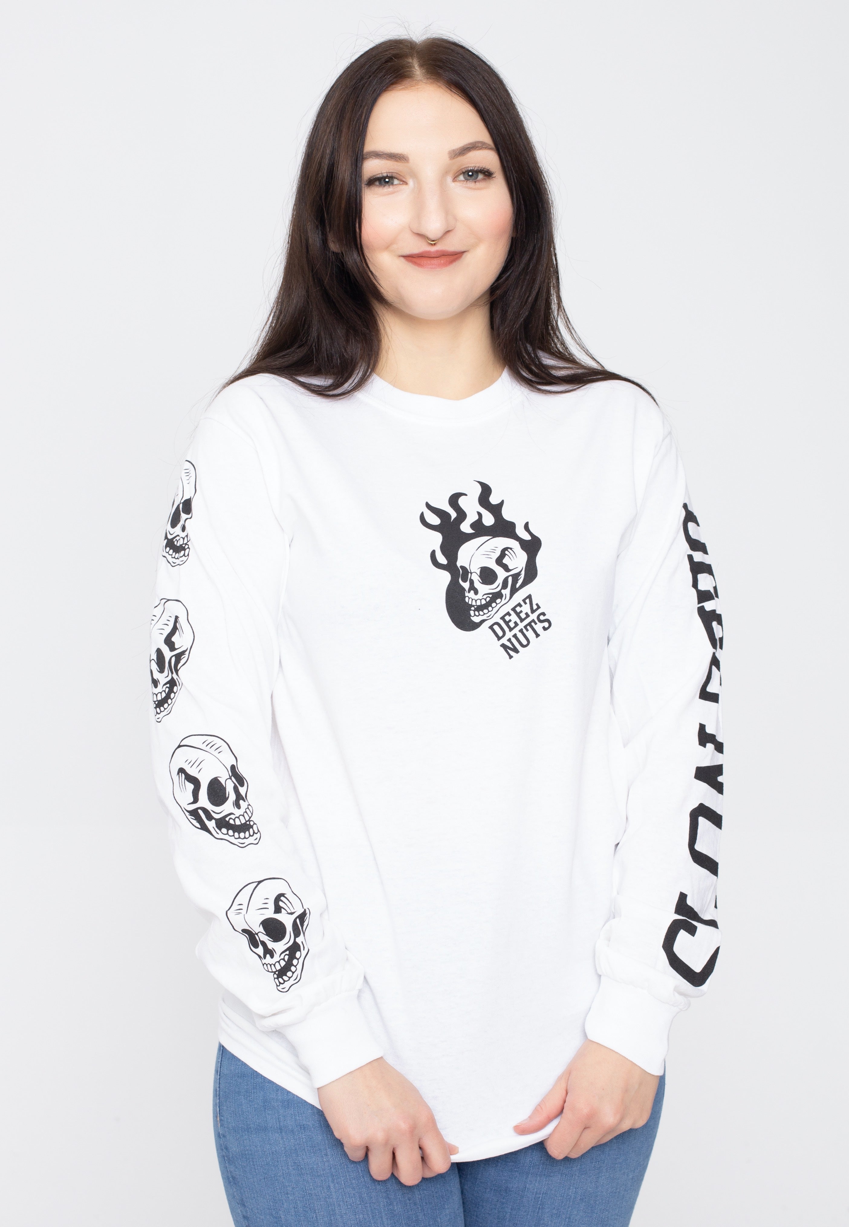 Deez Nuts - Flame White - Longsleeve | Women-Image