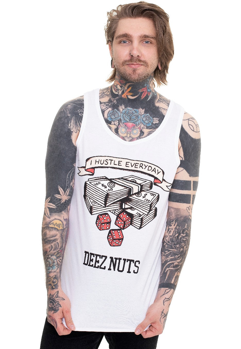 Deez Nuts - Hustle White - Tank | Men-Image