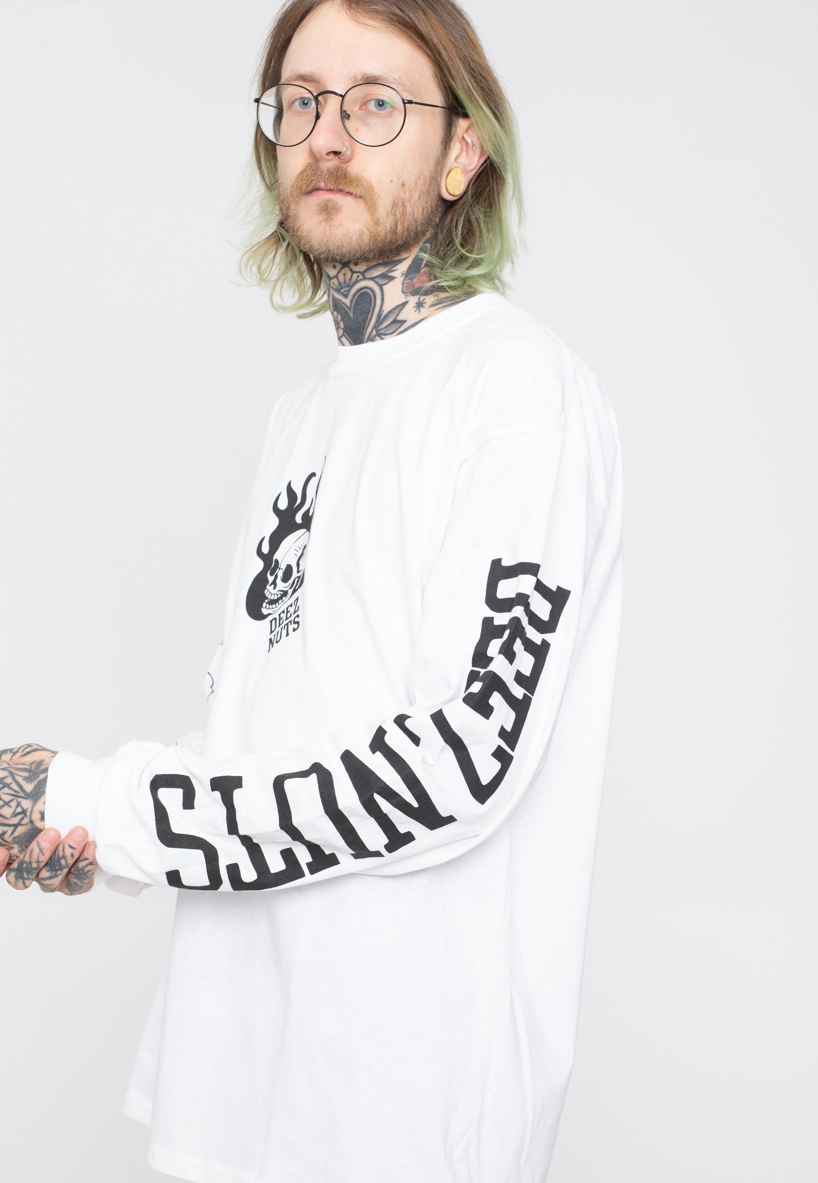 Deez Nuts - Flame White - Longsleeve | Men-Image