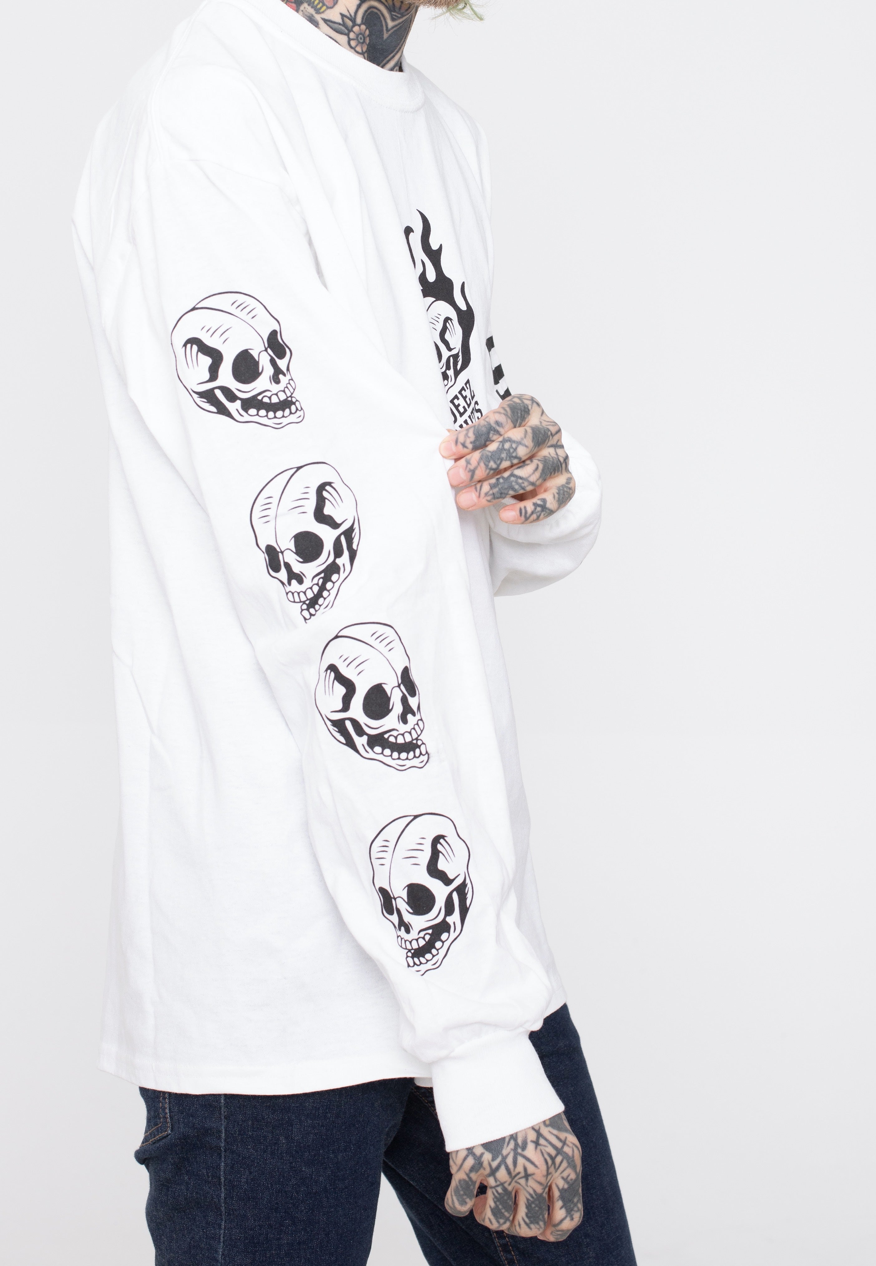 Deez Nuts - Flame White - Longsleeve | Men-Image