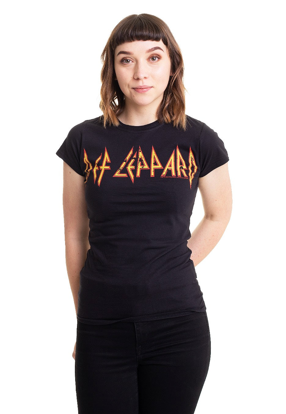 Def Leppard - Distressed Logo - Girly | Women-Image