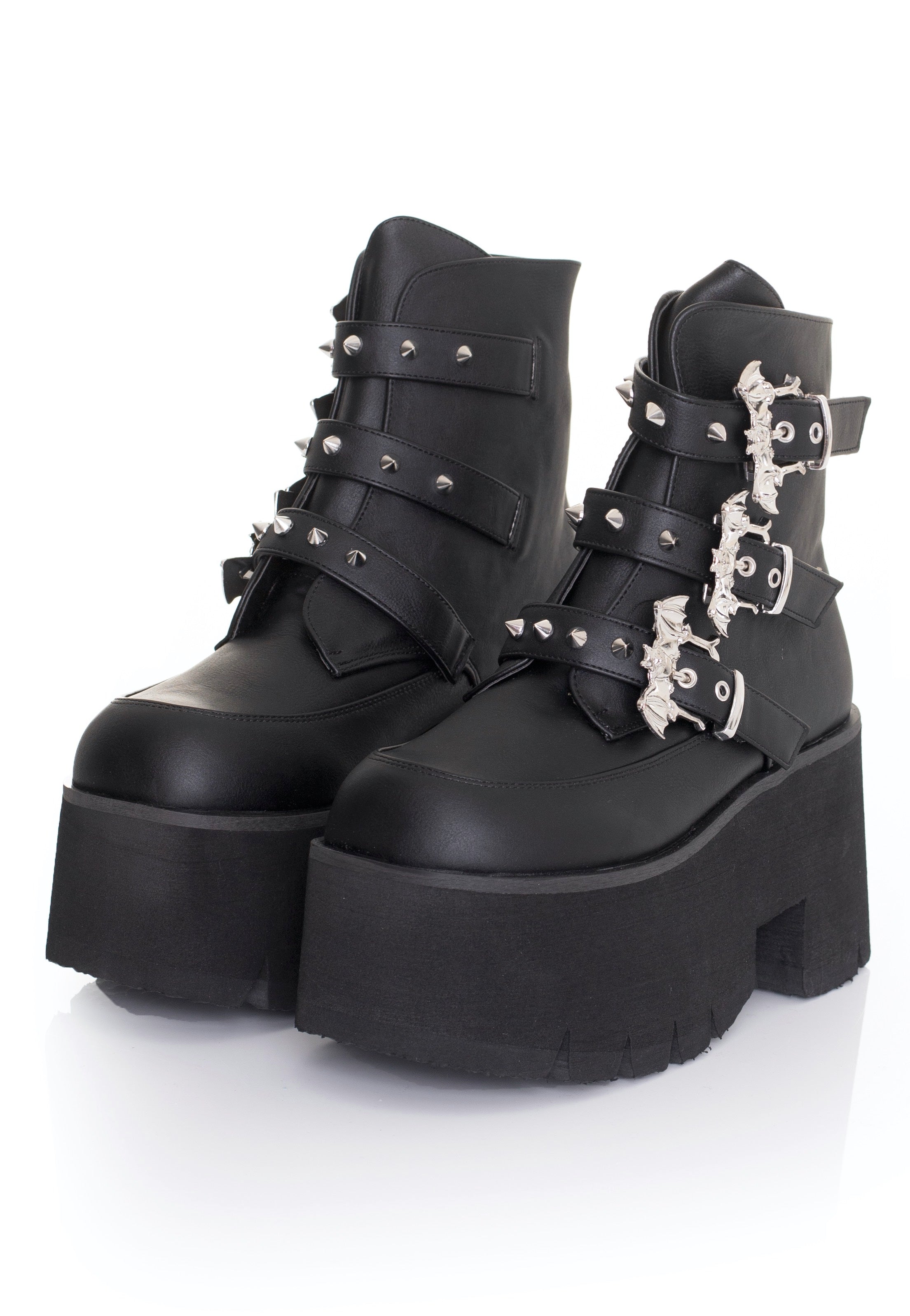 DemoniaCult - Ashes 55 Black Vegan Leather - Girl Shoes | Women-Image