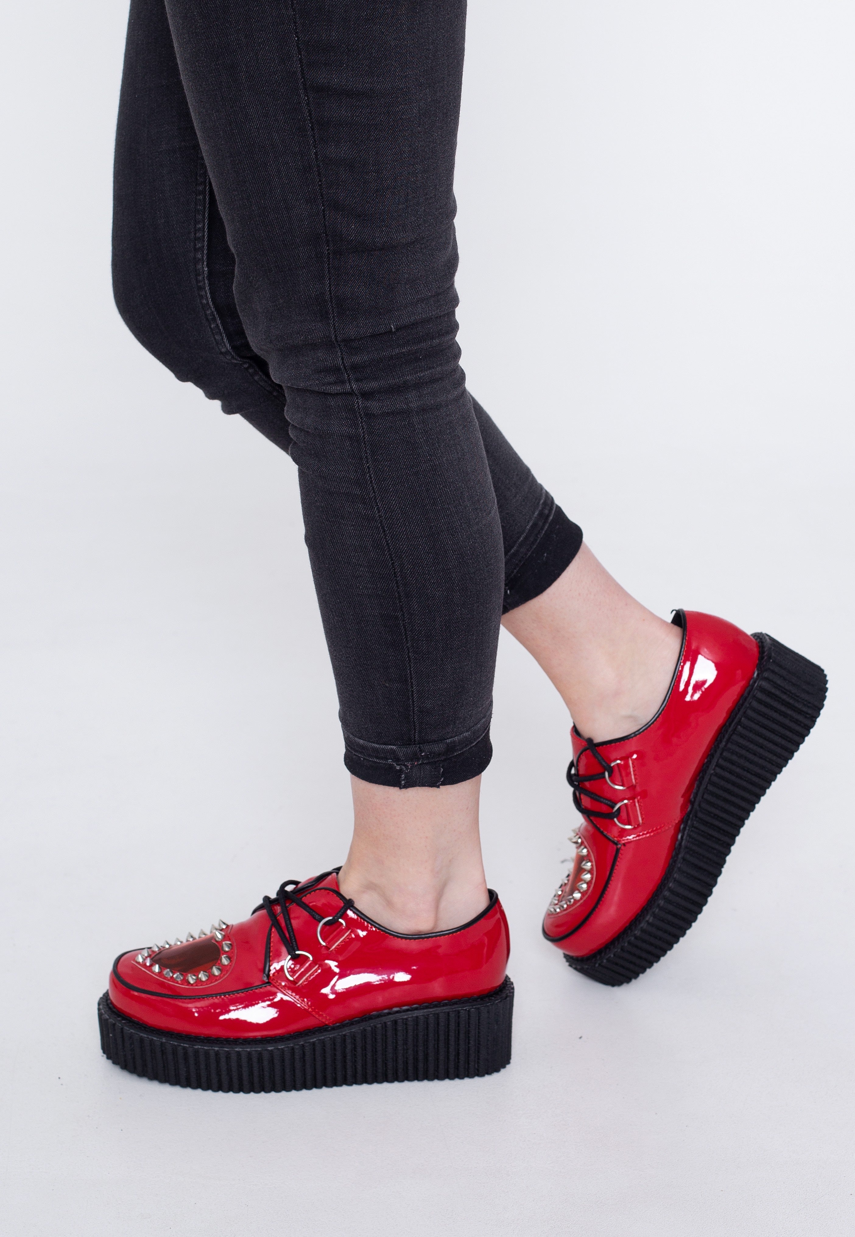 DemoniaCult - Creeper 108 Red Pat PVC - Girl Shoes | Women-Image