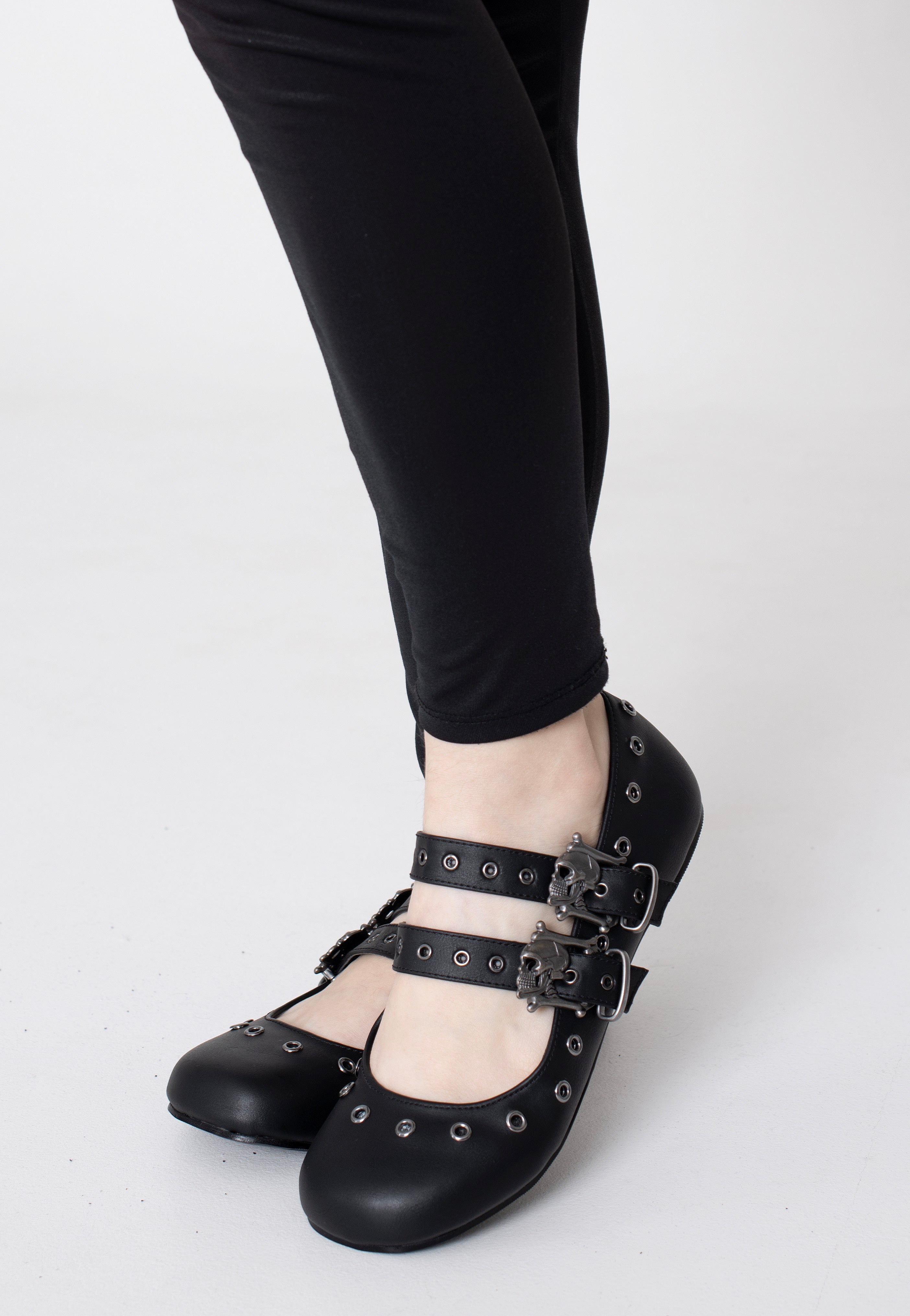 DemoniaCult - Daisy 03 Black Vegan Leather - Girl Shoes | Women-Image