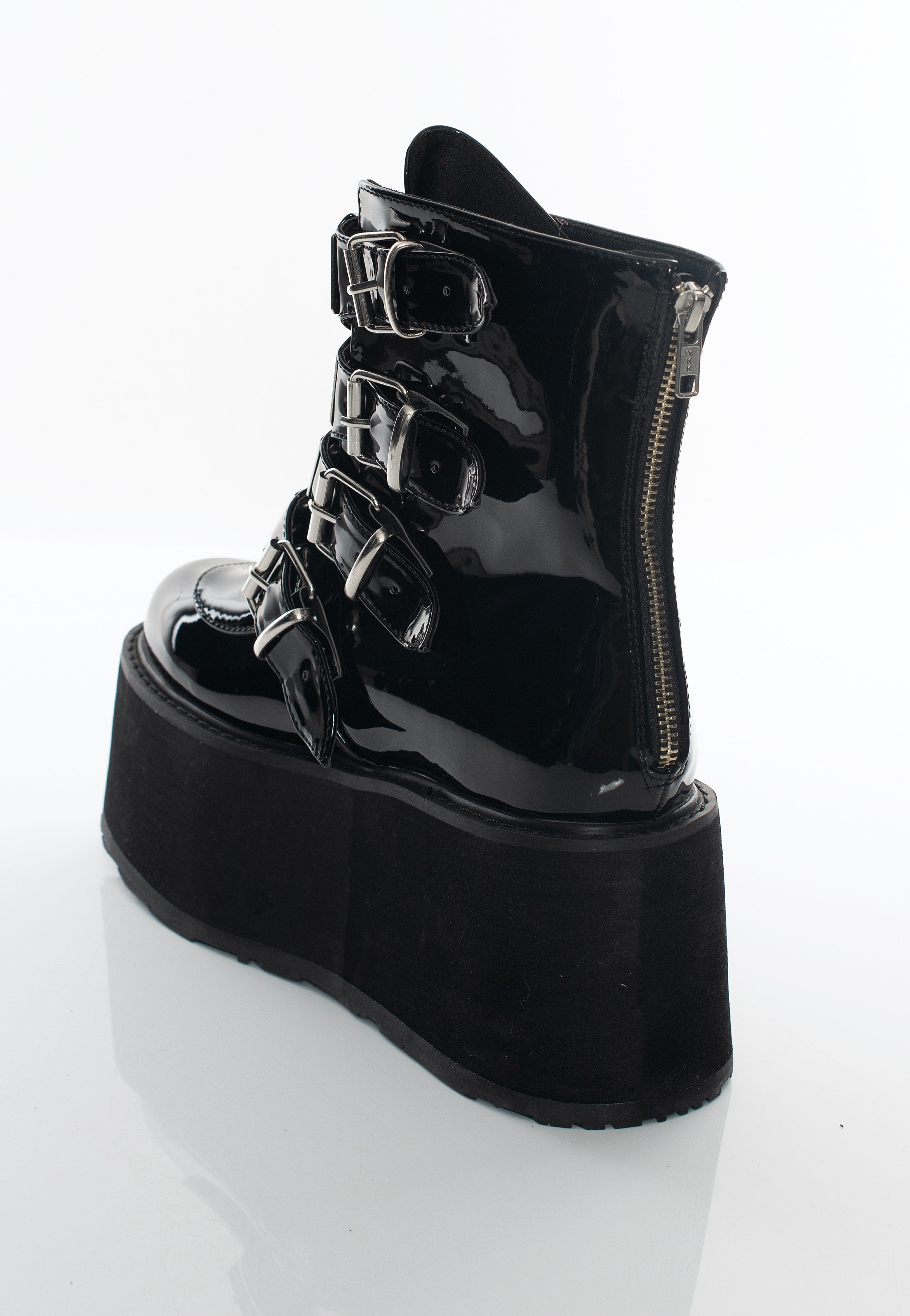 DemoniaCult - Damned 105 Black Pat - Girl Shoes | Women-Image