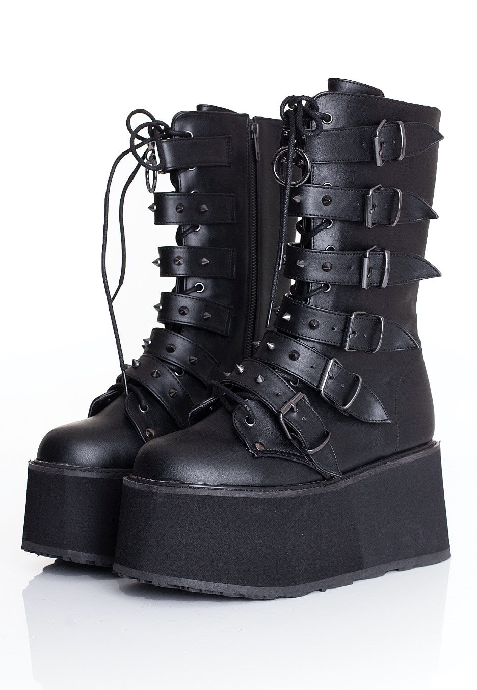 DemoniaCult - Damned Black Vegan Leather - Girl Shoes | Women-Image