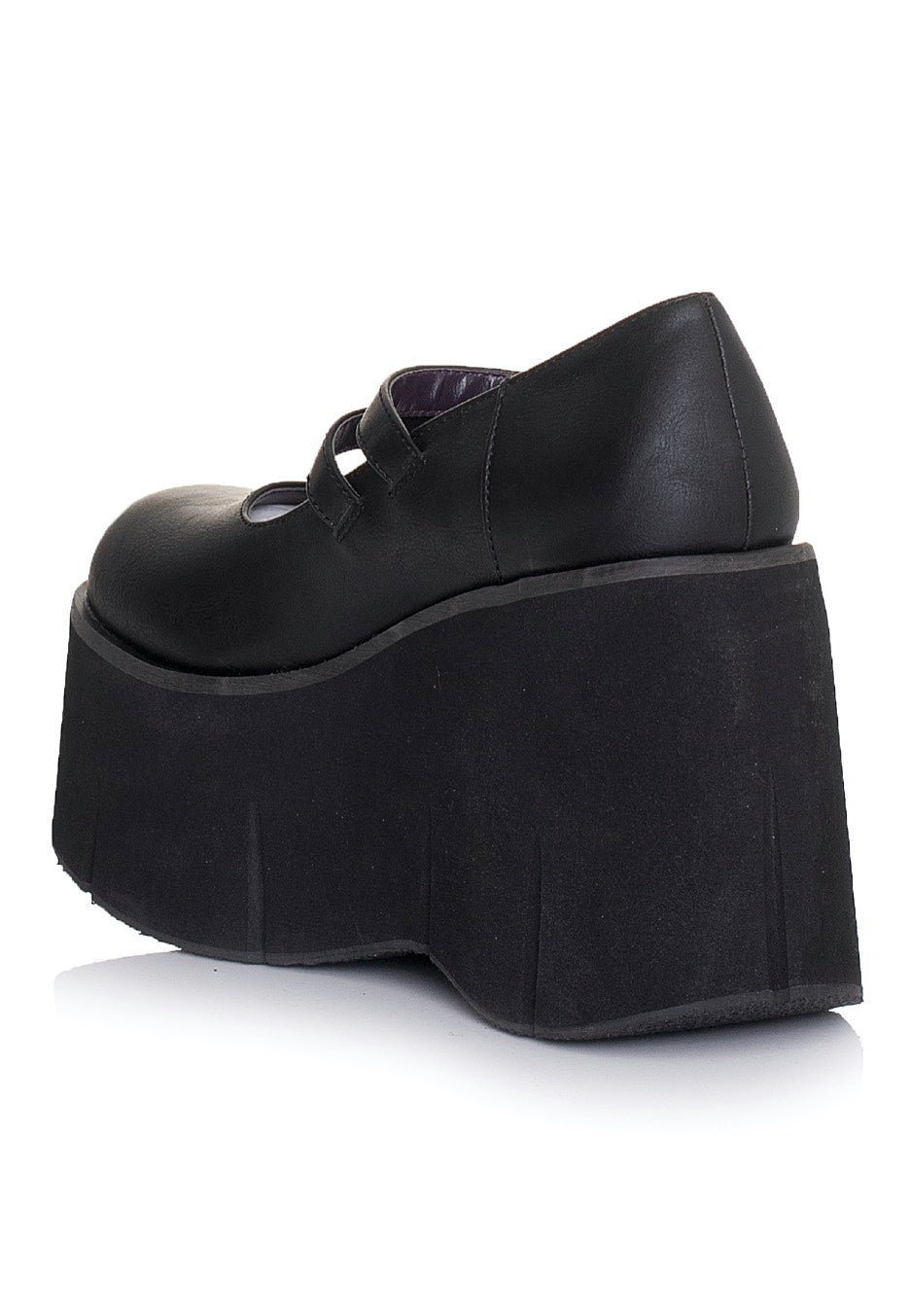 DemoniaCult - Kera Goth Punk Lolita Double Strap Black - Heels | Women-Image