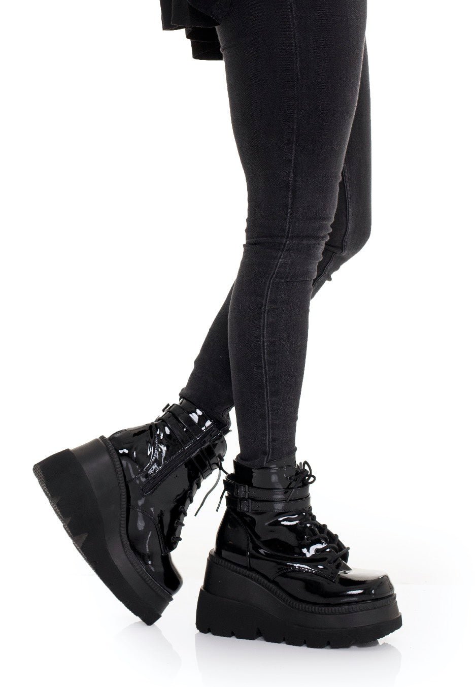 DemoniaCult - Shaker 52 Wedge Platform Black - Girl Shoes | Women-Image