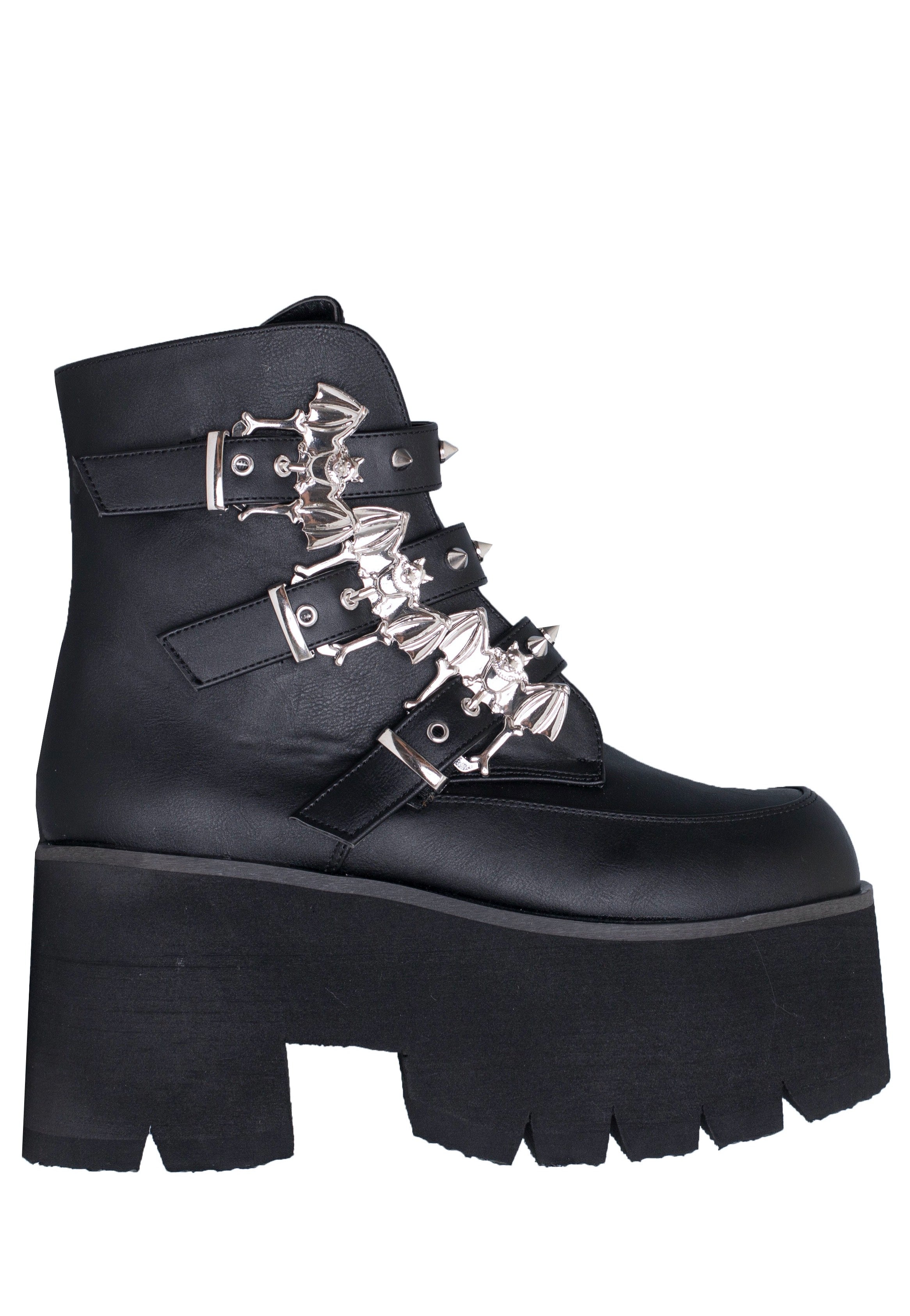 DemoniaCult - Ashes 55 Black Vegan Leather - Girl Shoes | Women-Image