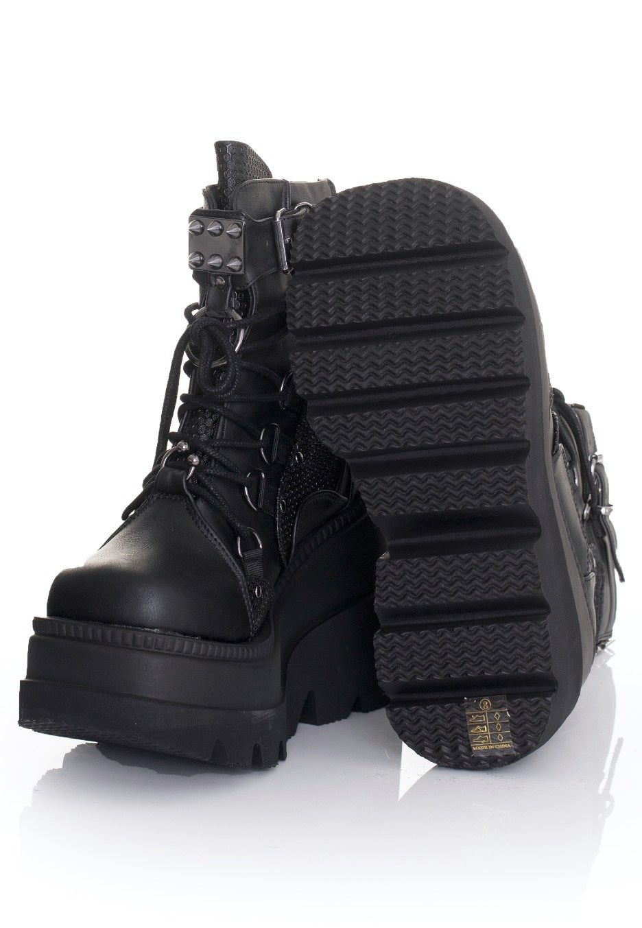 DemoniaCult - Shaker 60 Black Vegan Leather - Girl Shoes | Women-Image