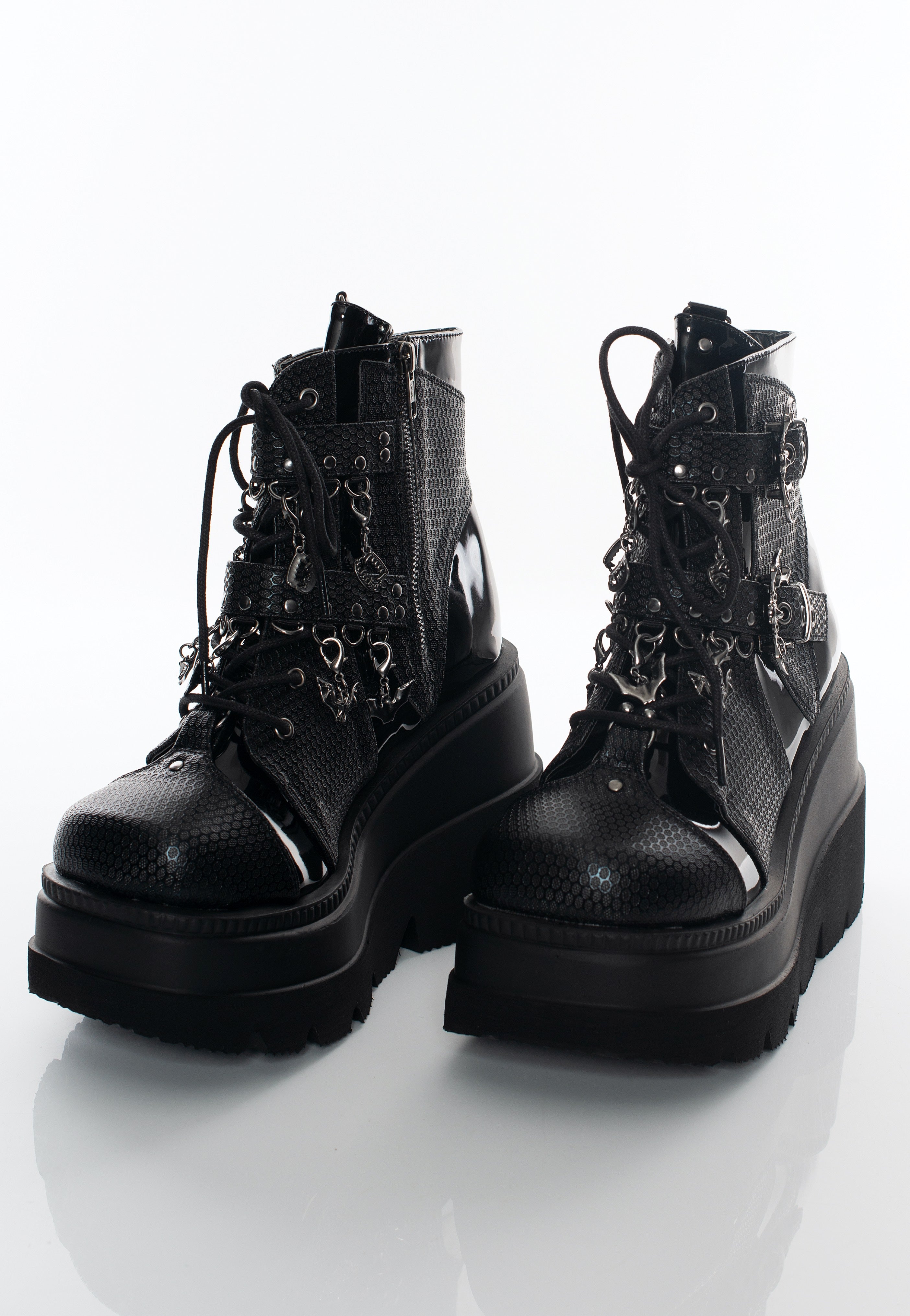 DemoniaCult - Shaker 66 Black Vegan Leather - Girl Shoes | Women-Image