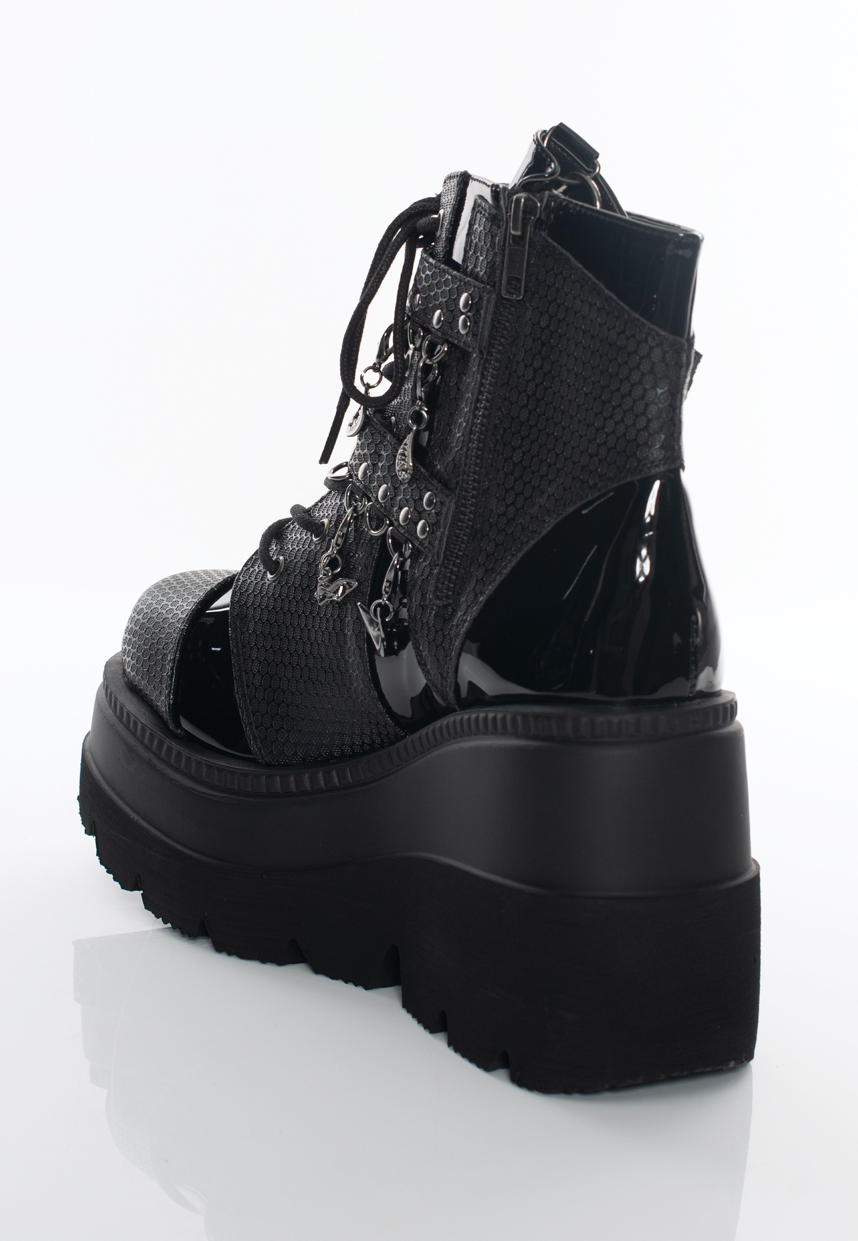 DemoniaCult - Shaker 66 Black Vegan Leather - Girl Shoes | Women-Image