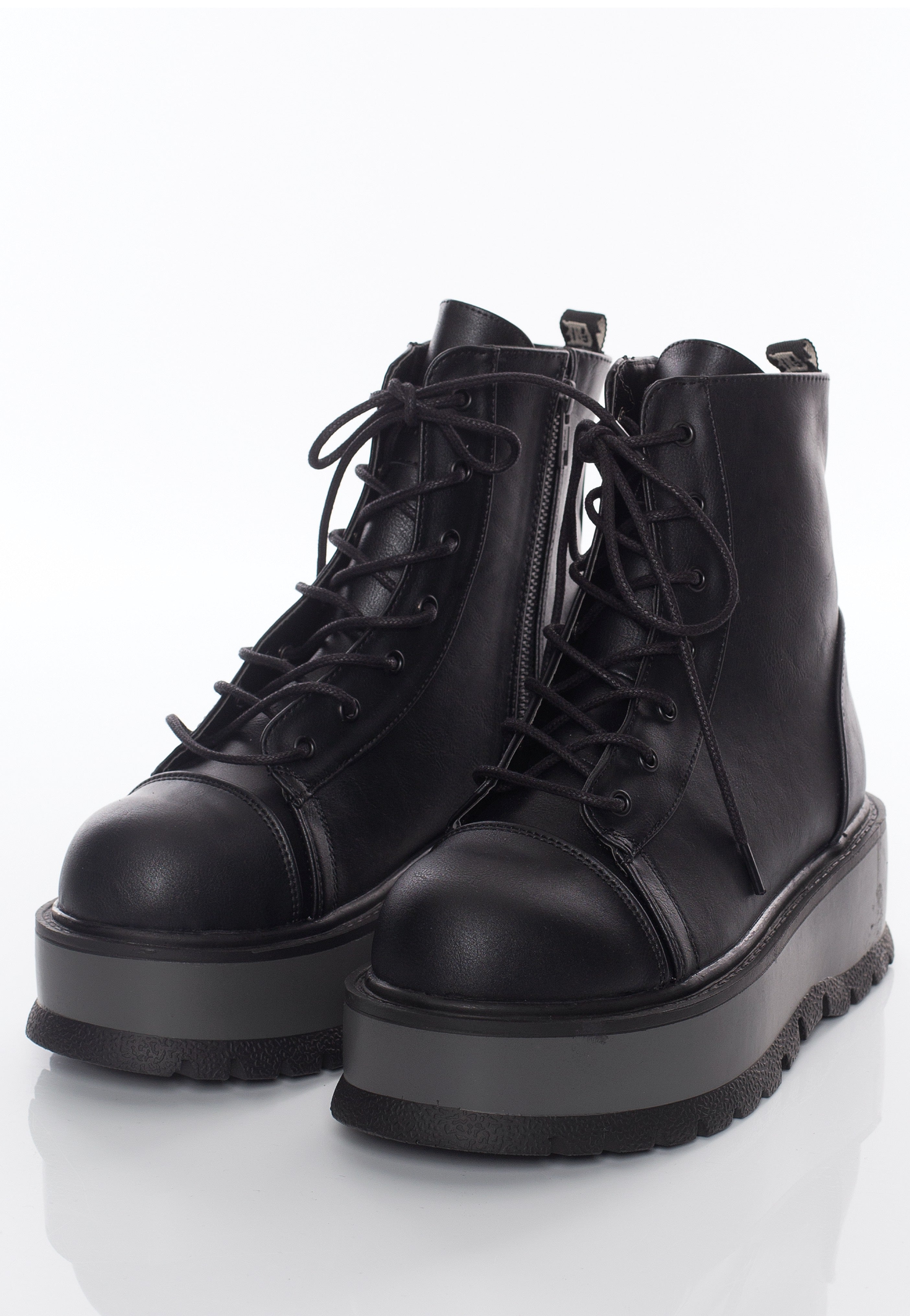 DemoniaCult - Slacker 55 Black Vegan Leather - Girl Shoes | Women-Image