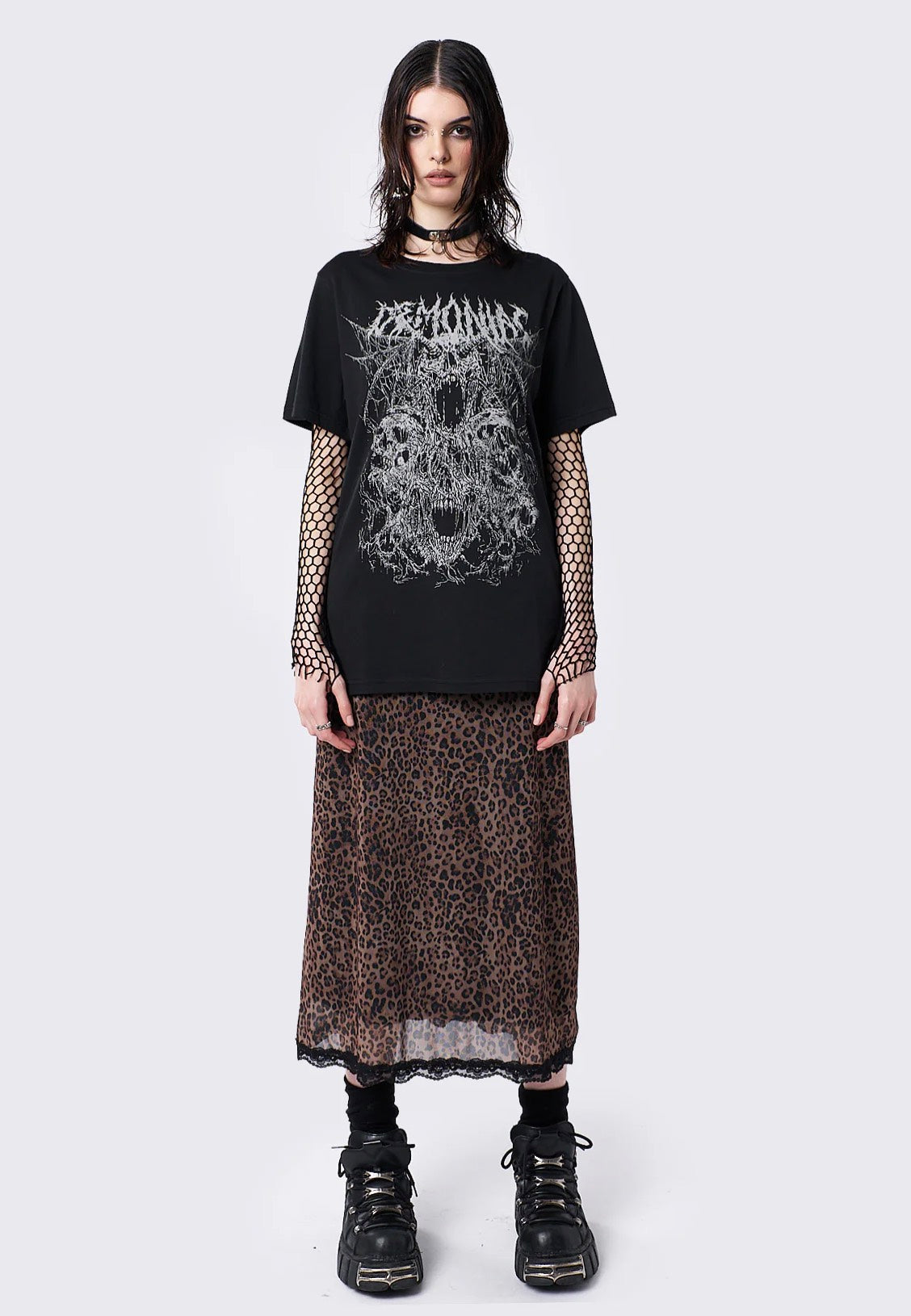 Minga London - Demoniac Black Graphic - T-Shirt | Women-Image