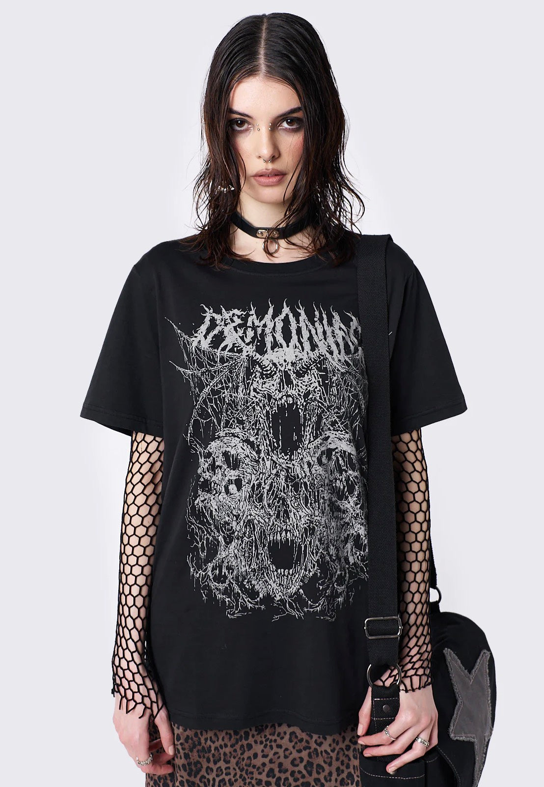 Minga London - Demoniac Black Graphic - T-Shirt | Women-Image