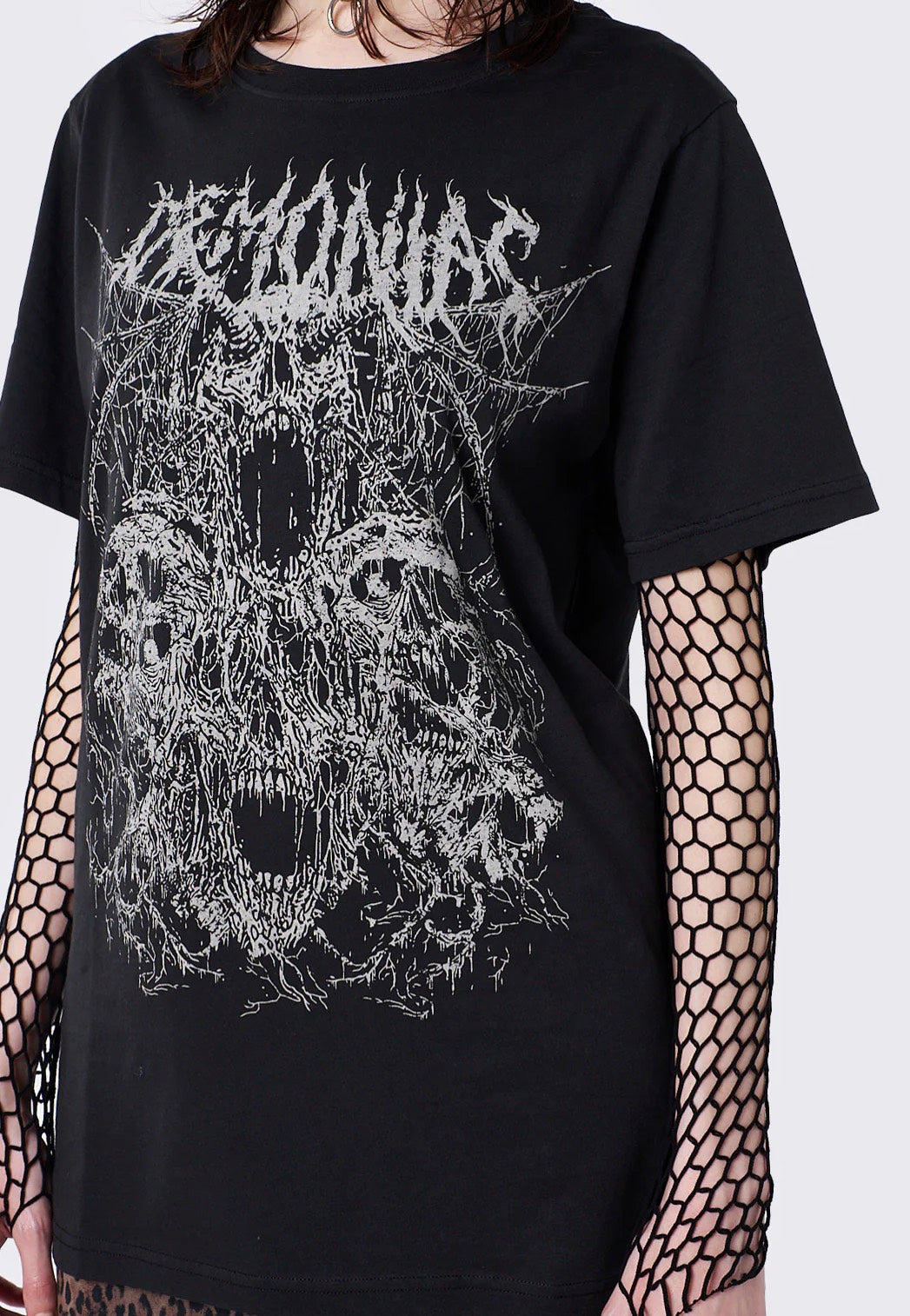 Minga London - Demoniac Black Graphic - T-Shirt | Women-Image