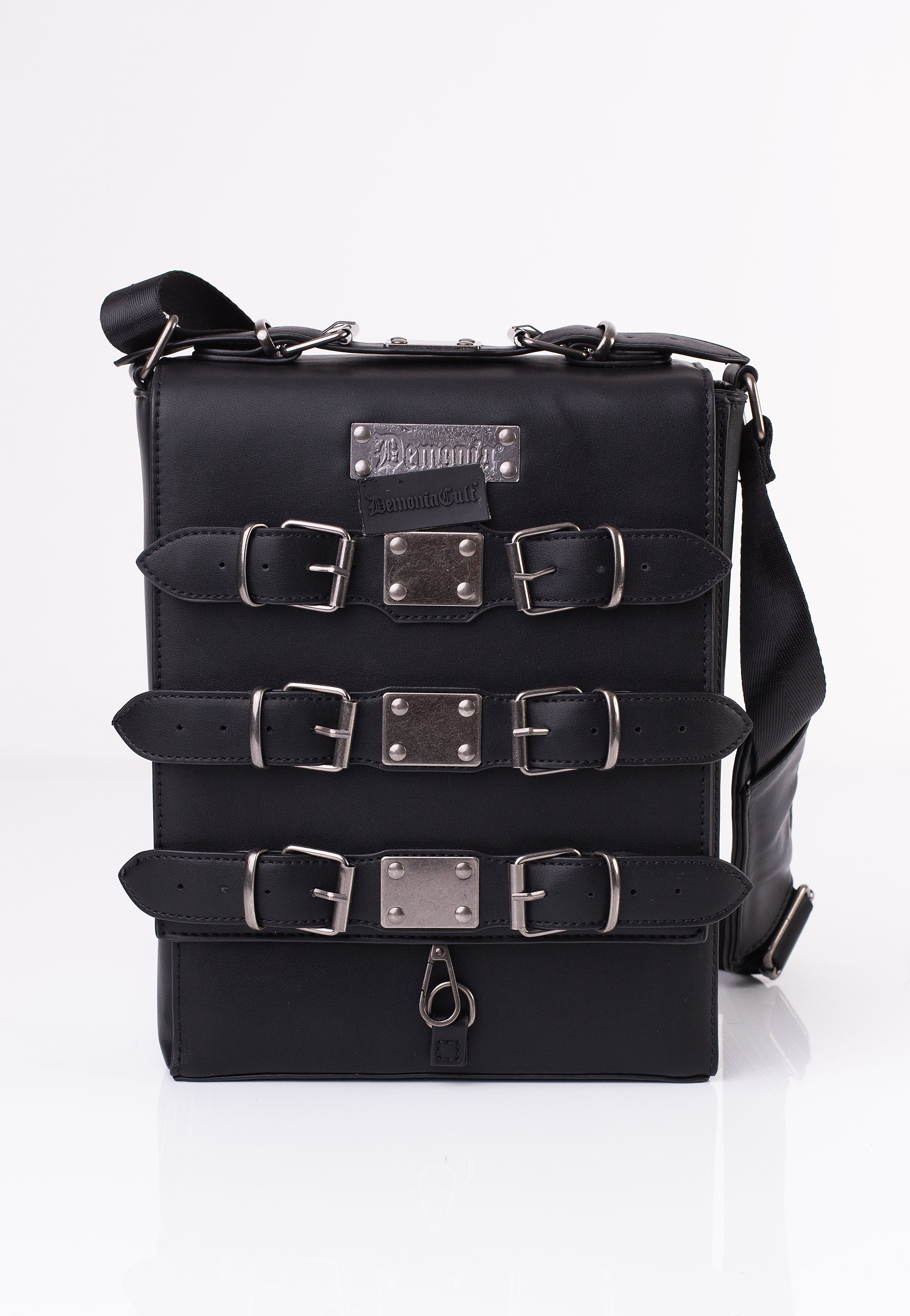 DemoniaCult - Faux Leather Crossbody Black - Messenger Bag | Neutral-Image