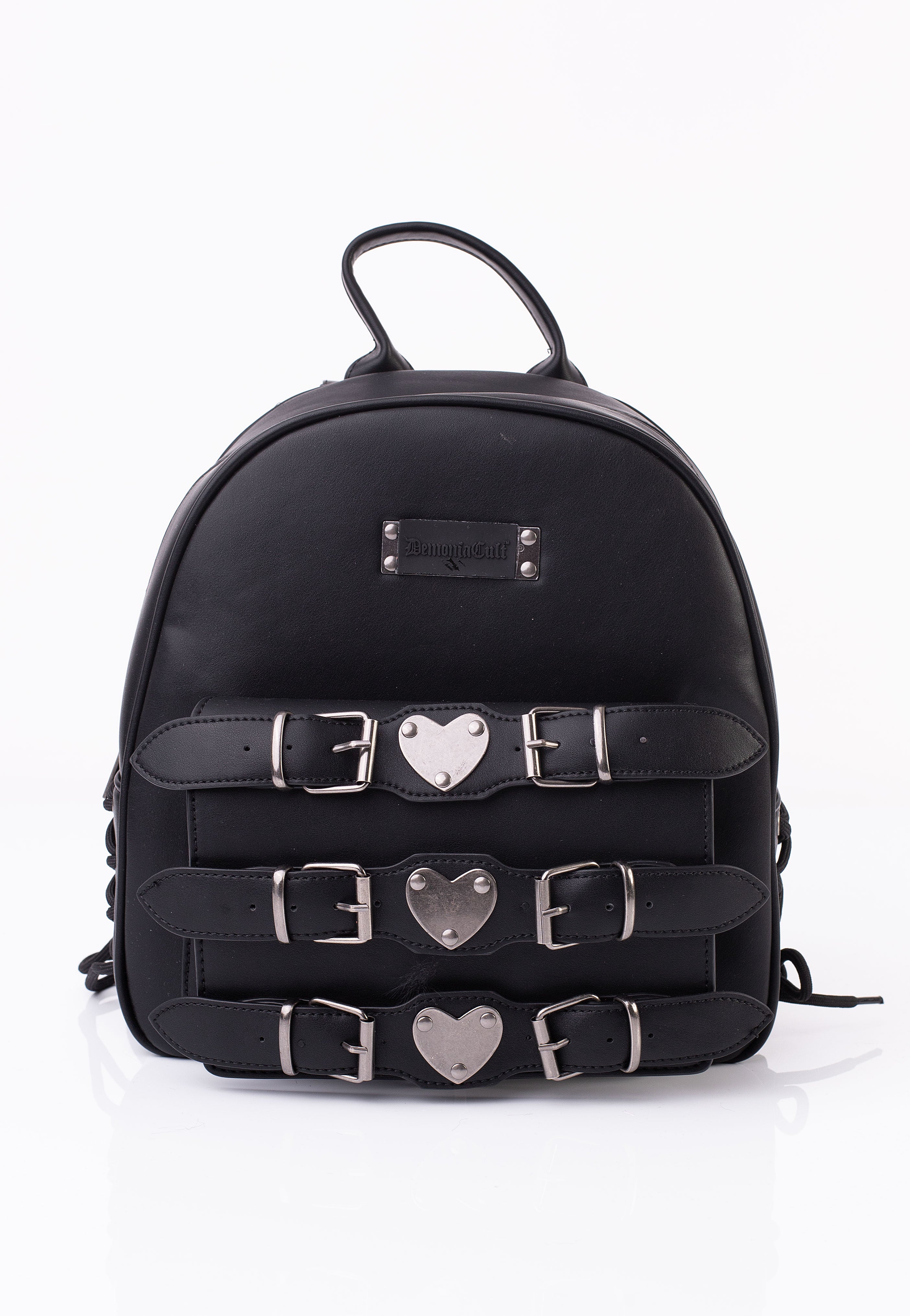 DemoniaCult - Faux Leather Mini Black - Backpack | Neutral-Image