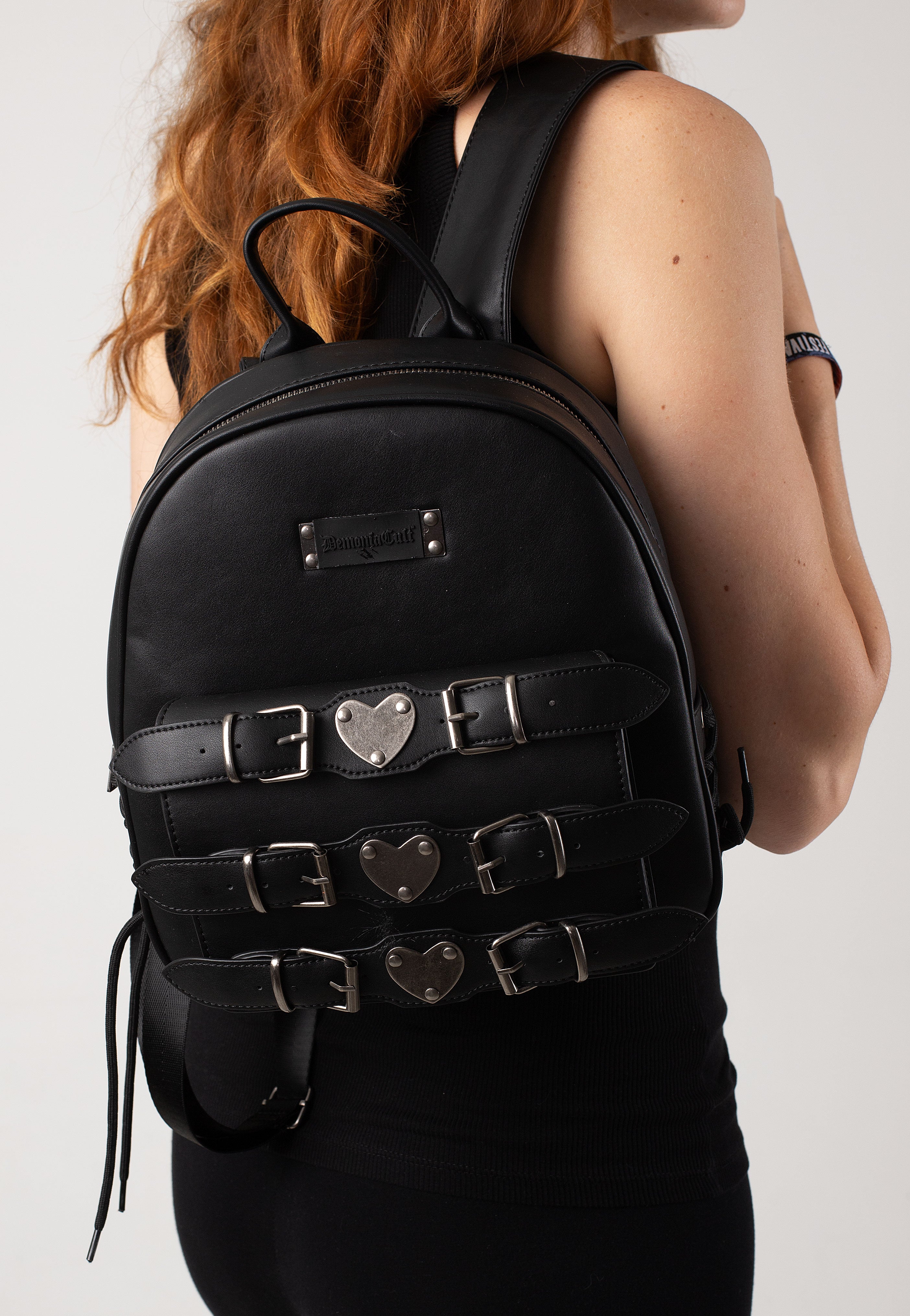 DemoniaCult - Faux Leather Mini Black - Backpack | Women-Image