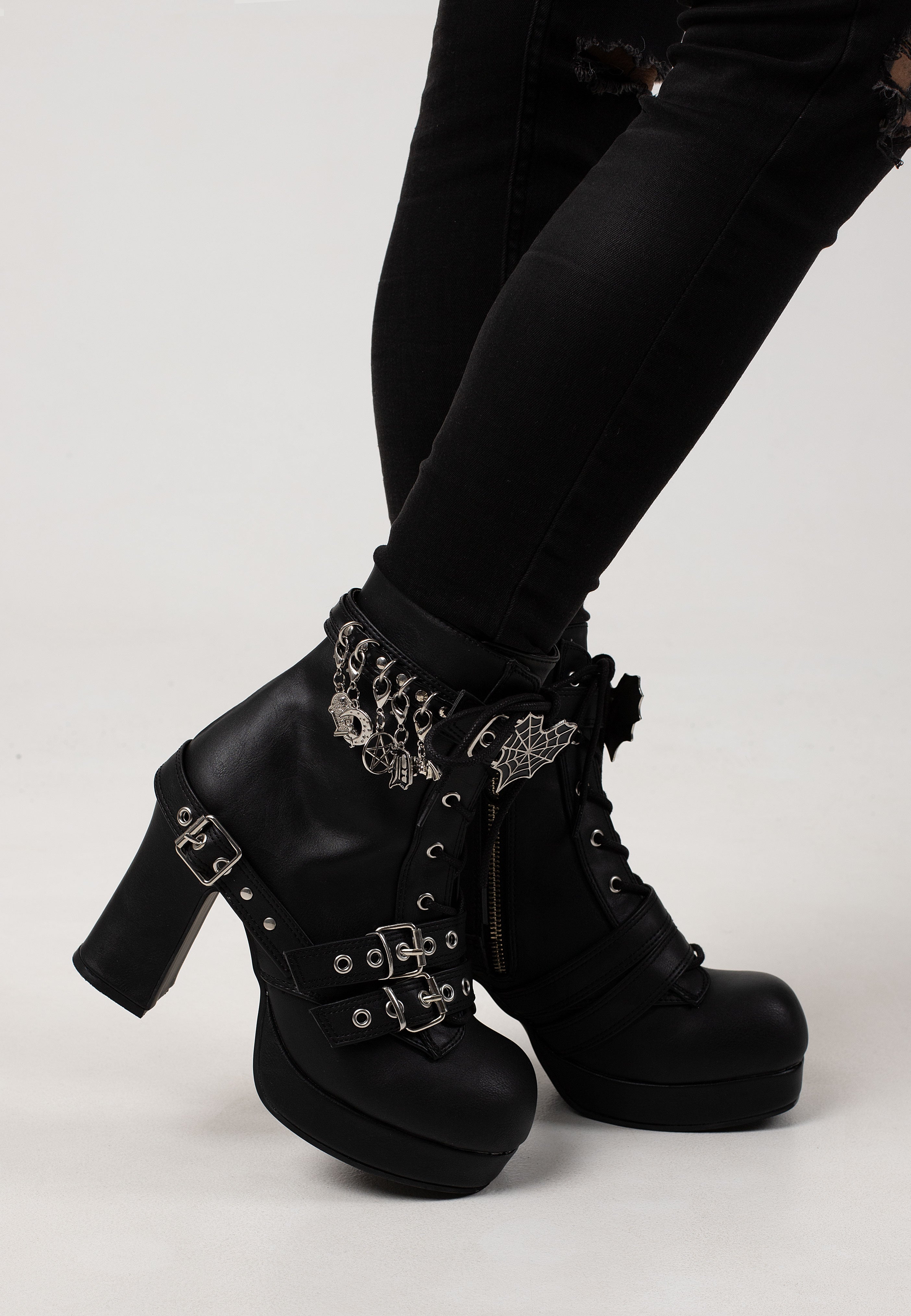 DemoniaCult - Gothika 66 Black - Heels | Women-Image