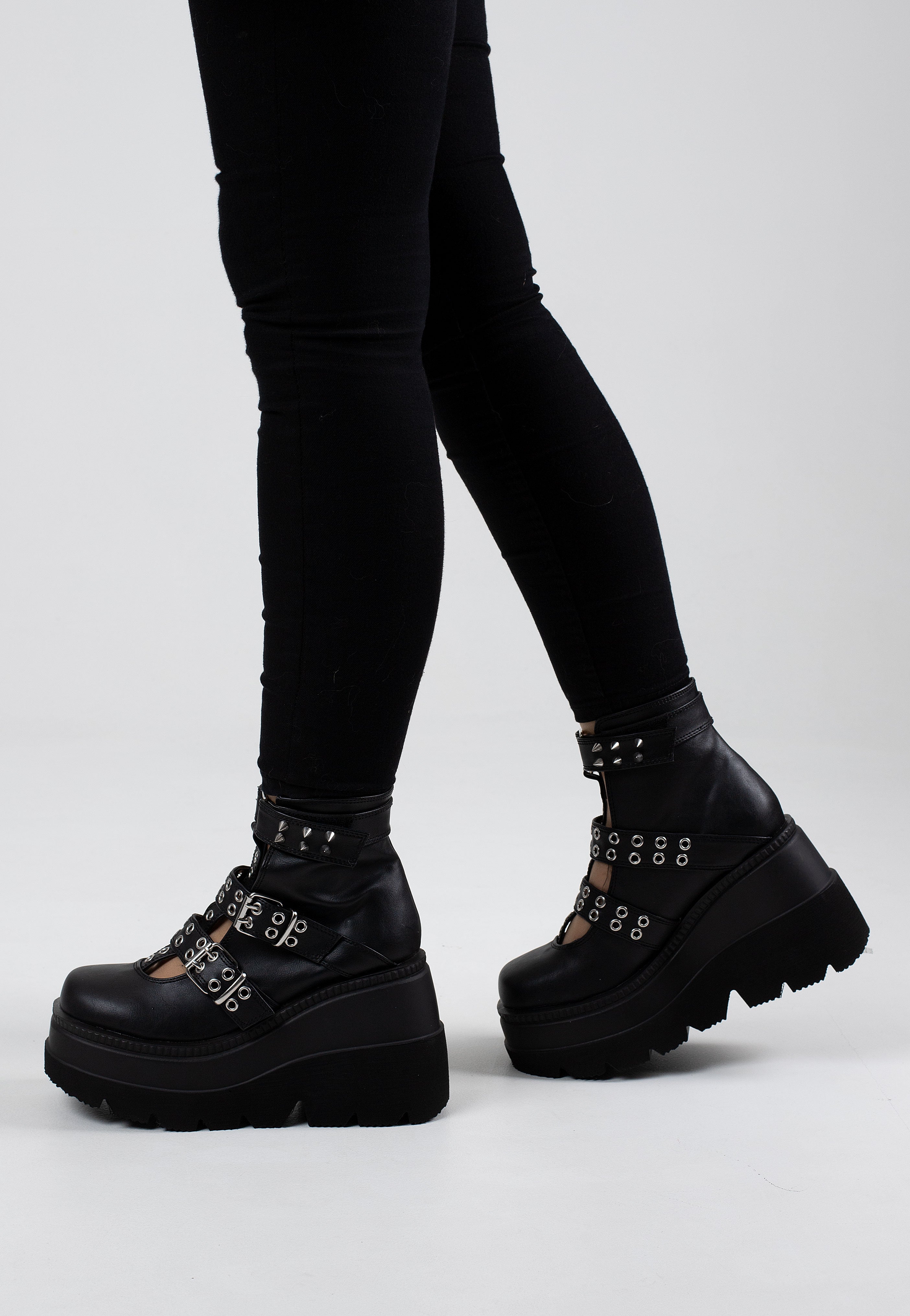 DemoniaCult - Shaker 62 Black Vegan Leather - Girl Shoes | Women-Image