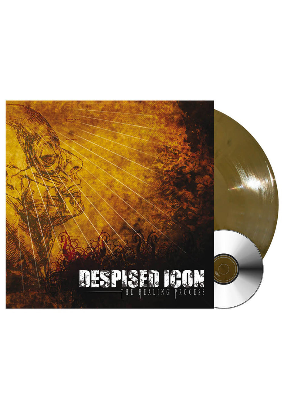 Despised Icon - The Healing Process Gold/Black - Marbled Vinyl +  CD | Neutral-Image