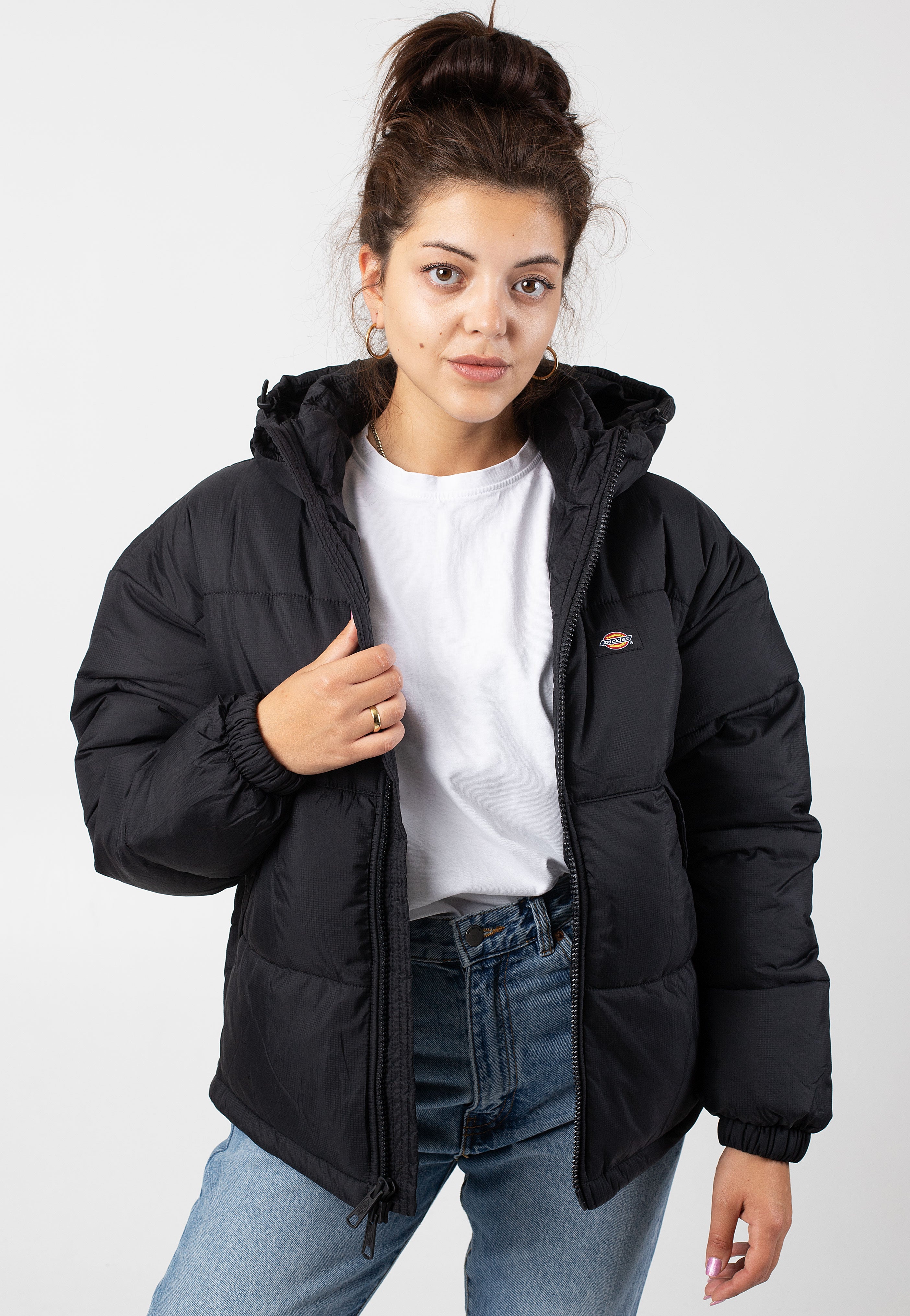 Dickies - Alatna Oversized Puffer Black - Jacket | Women-Image