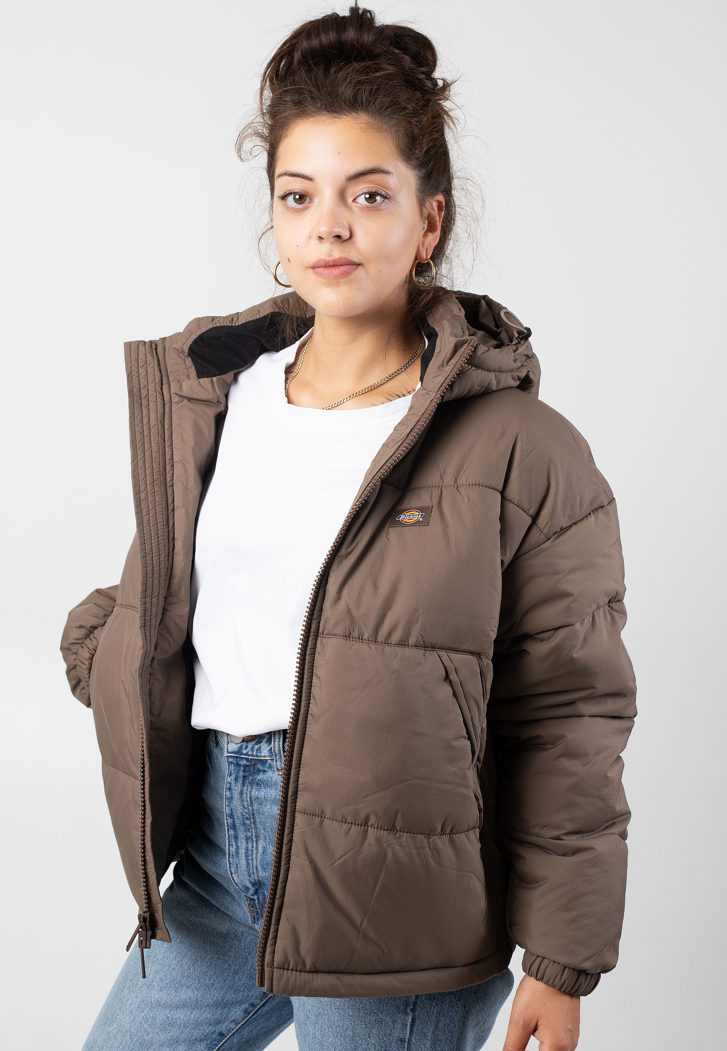 Dickies - Alatna Oversized Puffer Mushroom - Jacket | Women-Image