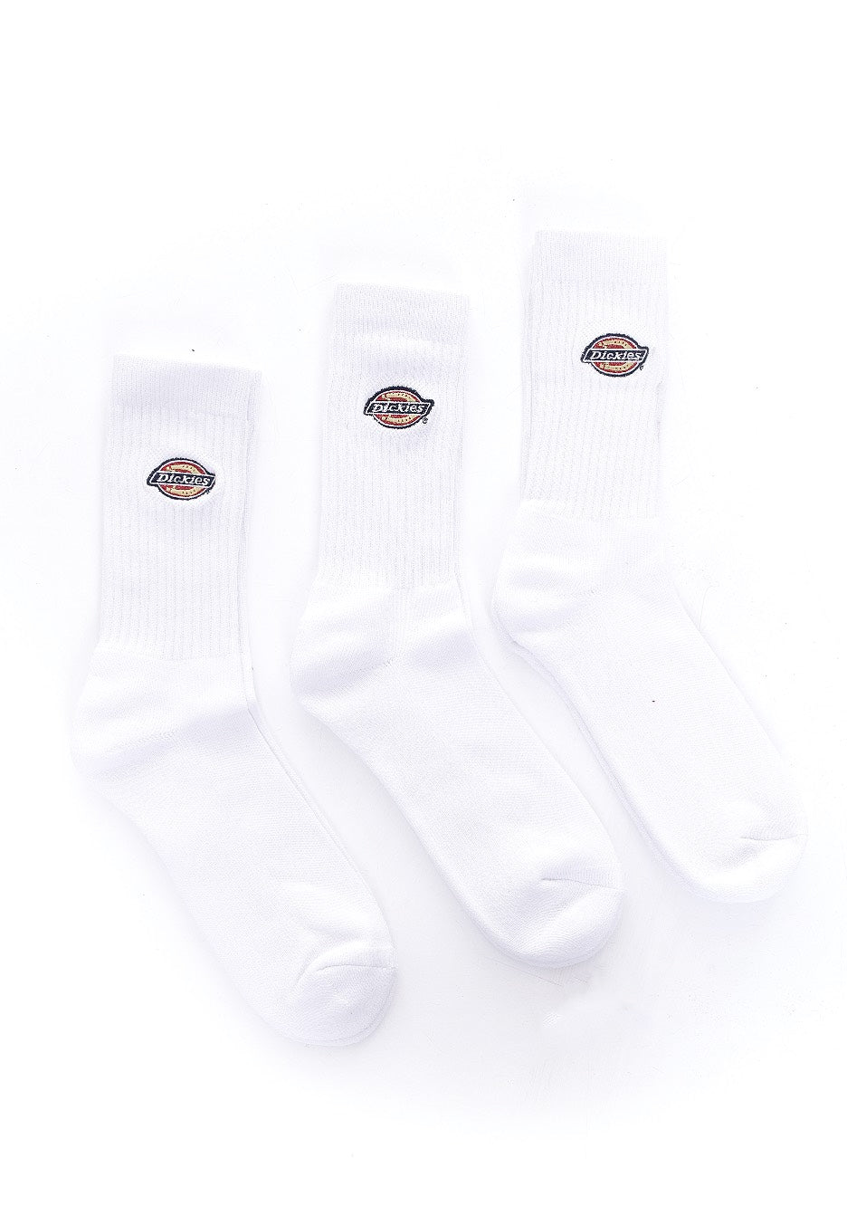 Dickies - Valley Grove Pack of 3 Embroided White - Socks | Neutral-Image