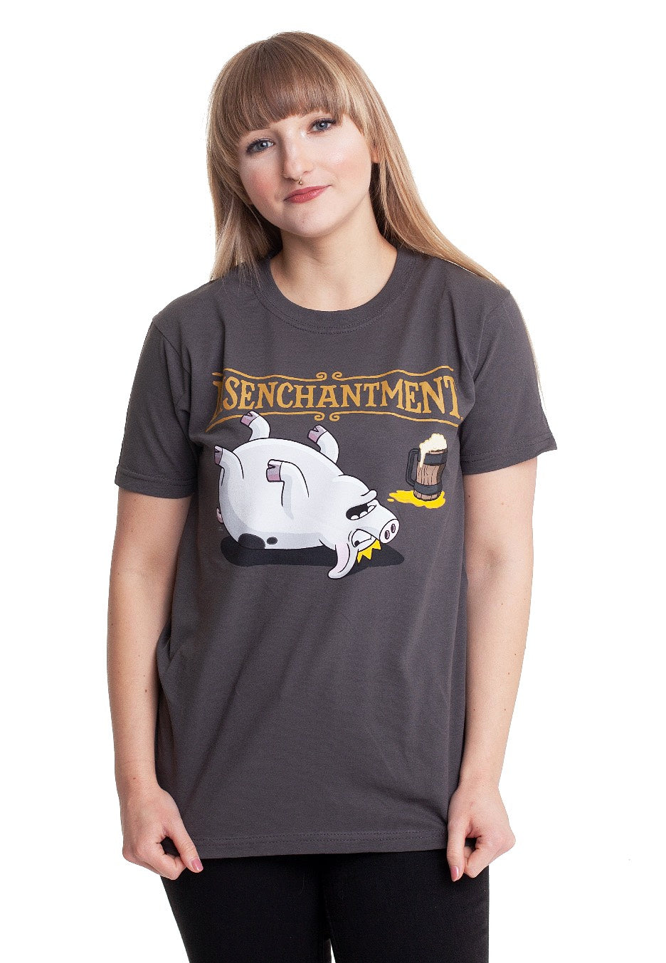 Disenchantment - Pig Charcoal Grey - T-Shirt | Women-Image