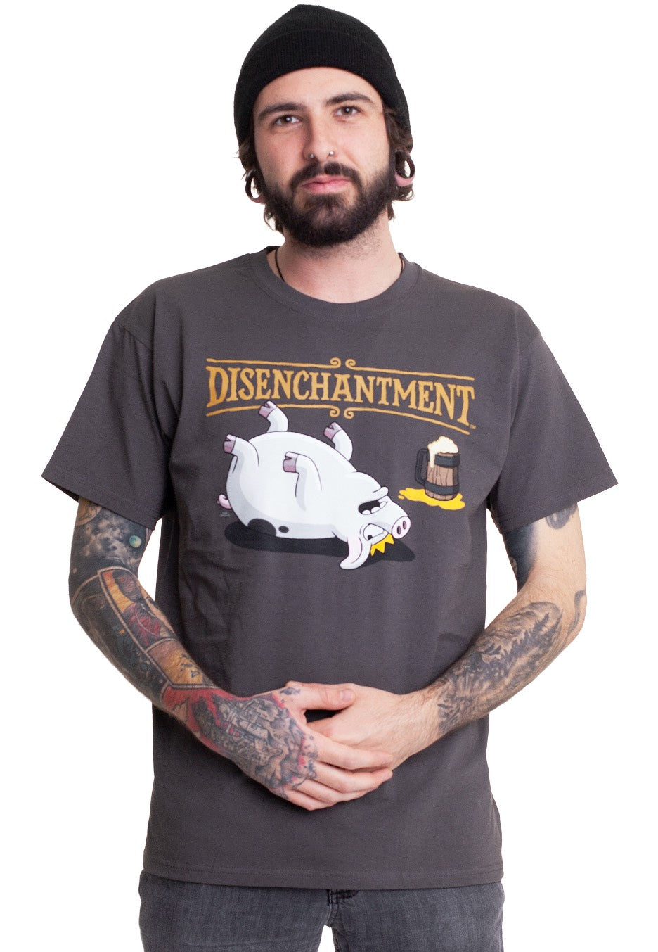 Disenchantment - Pig Charcoal Grey - T-Shirt | Men-Image