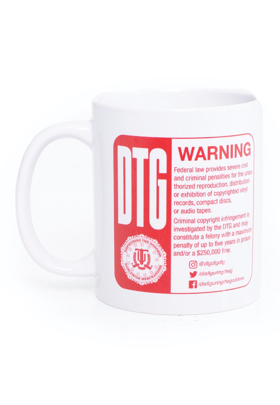 Disfiguring The Goddess - Warning - Mug | Neutral-Image