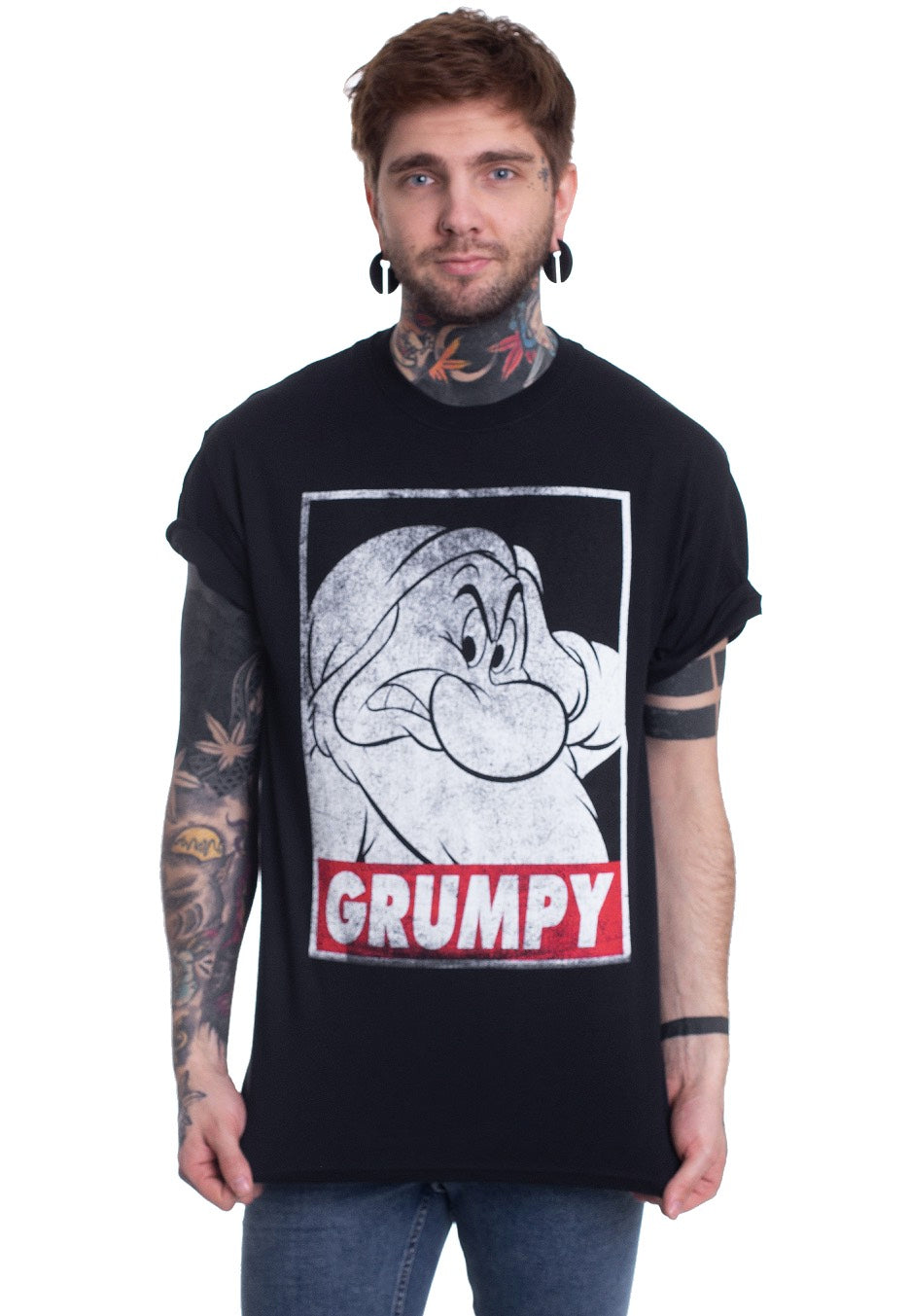 Snow White And The Seven Dwarfs - Grumpy Dwarf Poster - T-Shirt | Men-Image