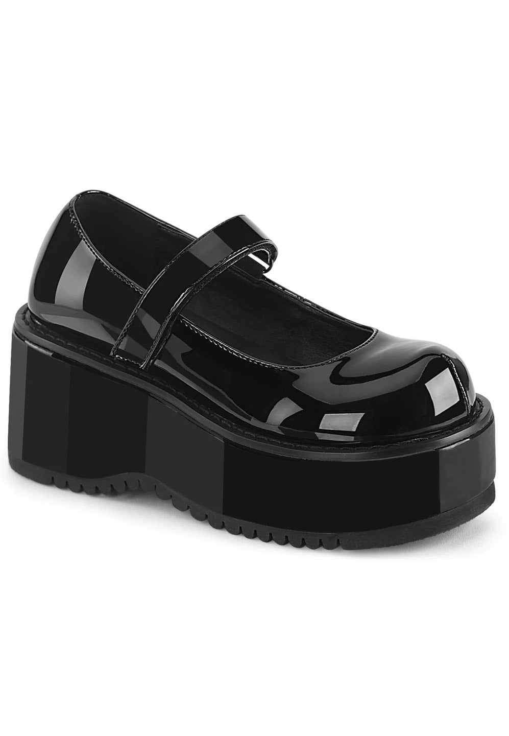 DemoniaCult - Dollie 01 Black Pat - Girl Sandals | Women-Image