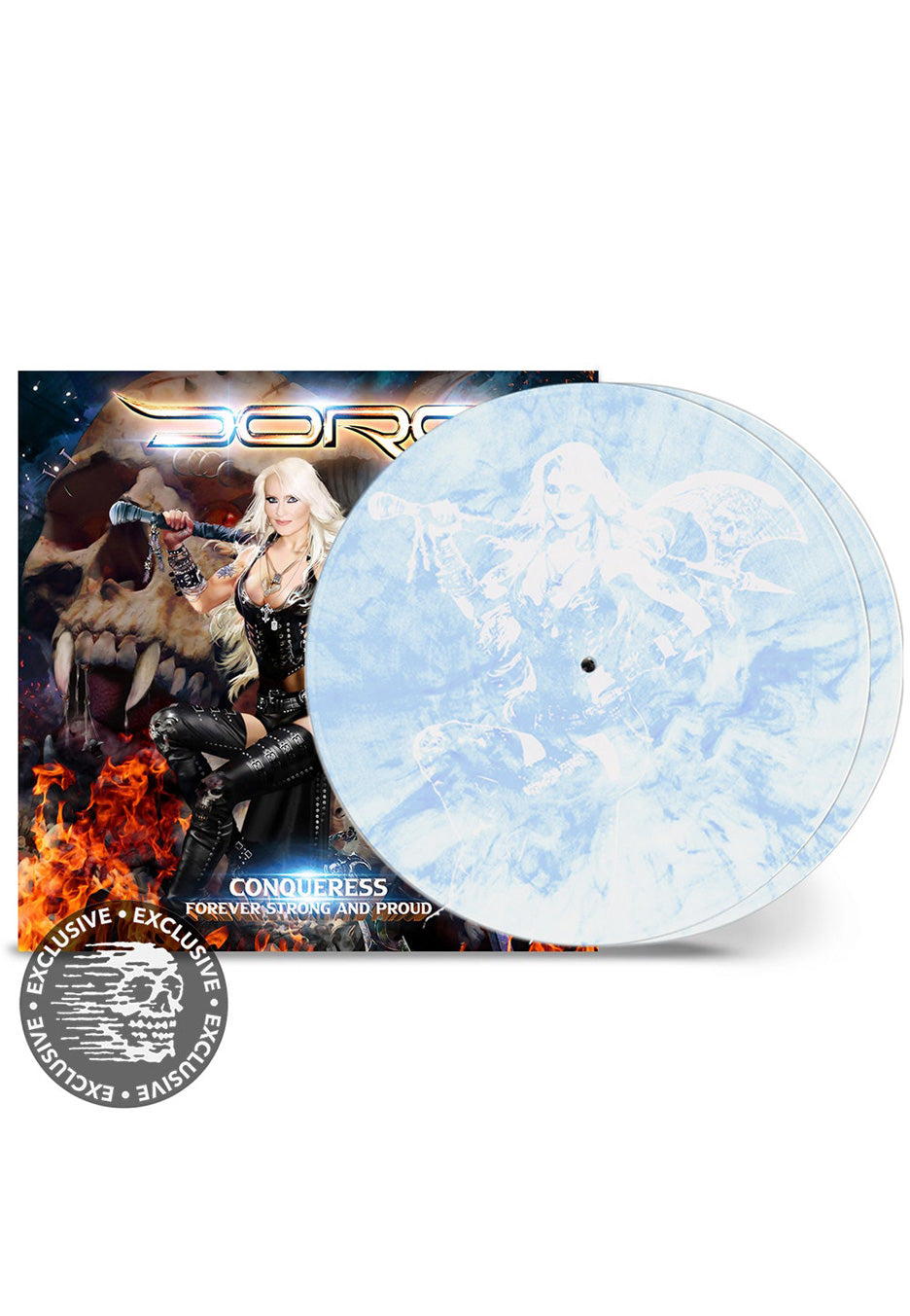 Doro - Conqueress: Forever Strong And Proud Ltd. White/Blue - Marbled 2 Vinyl | Neutral-Image