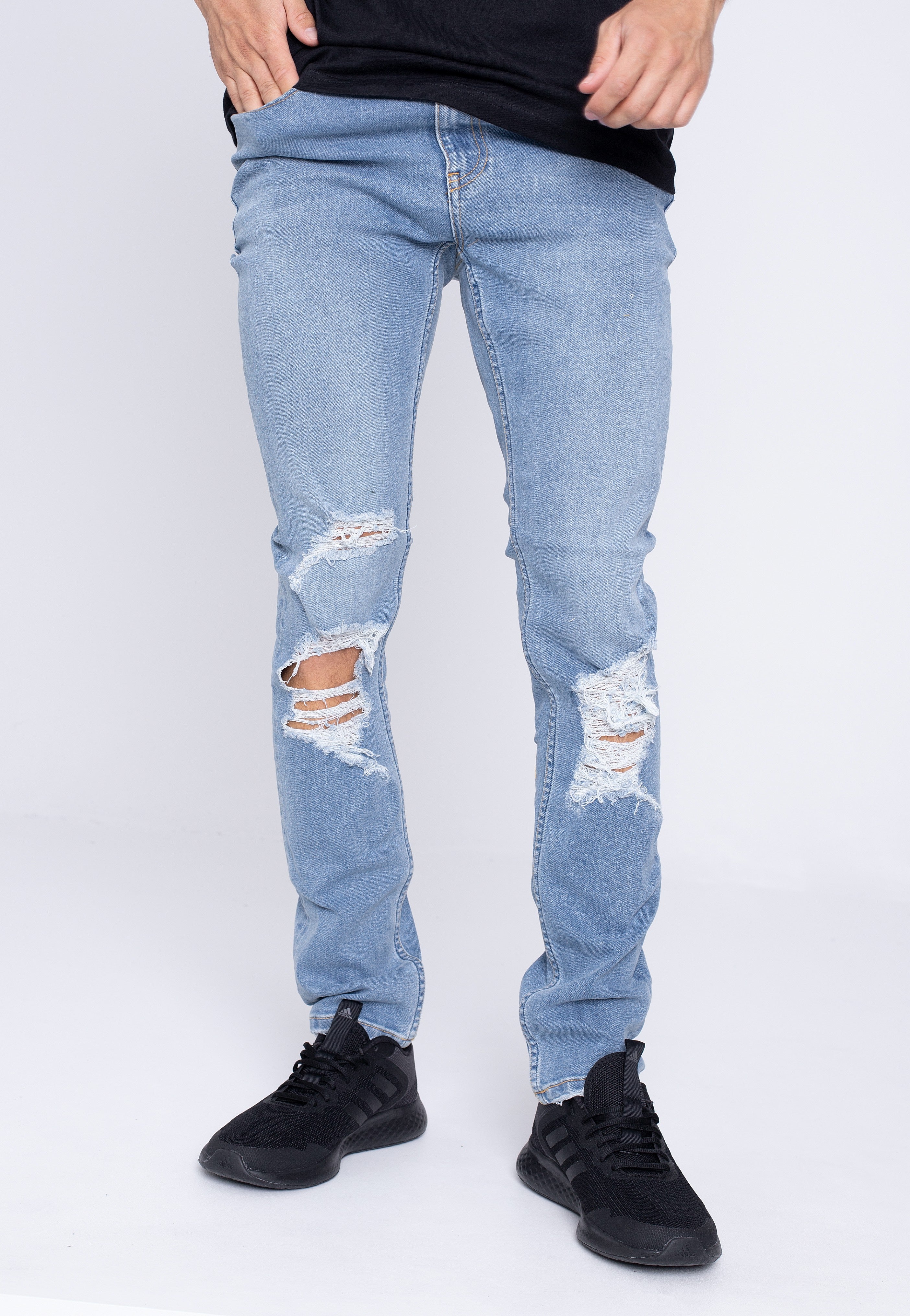 Dr. Denim - Chase 90's Light Blue Ripped - Jeans | Men-Image