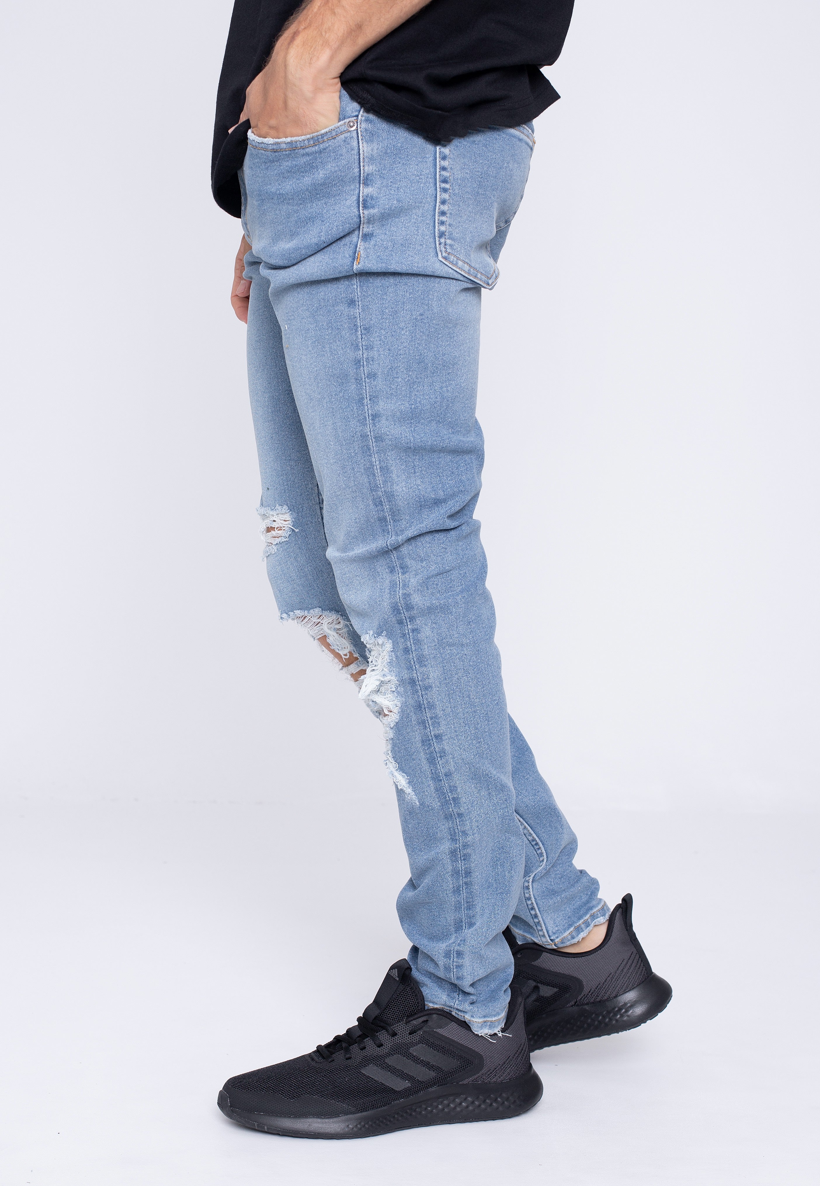 Dr. Denim - Chase 90's Light Blue Ripped - Jeans | Men-Image