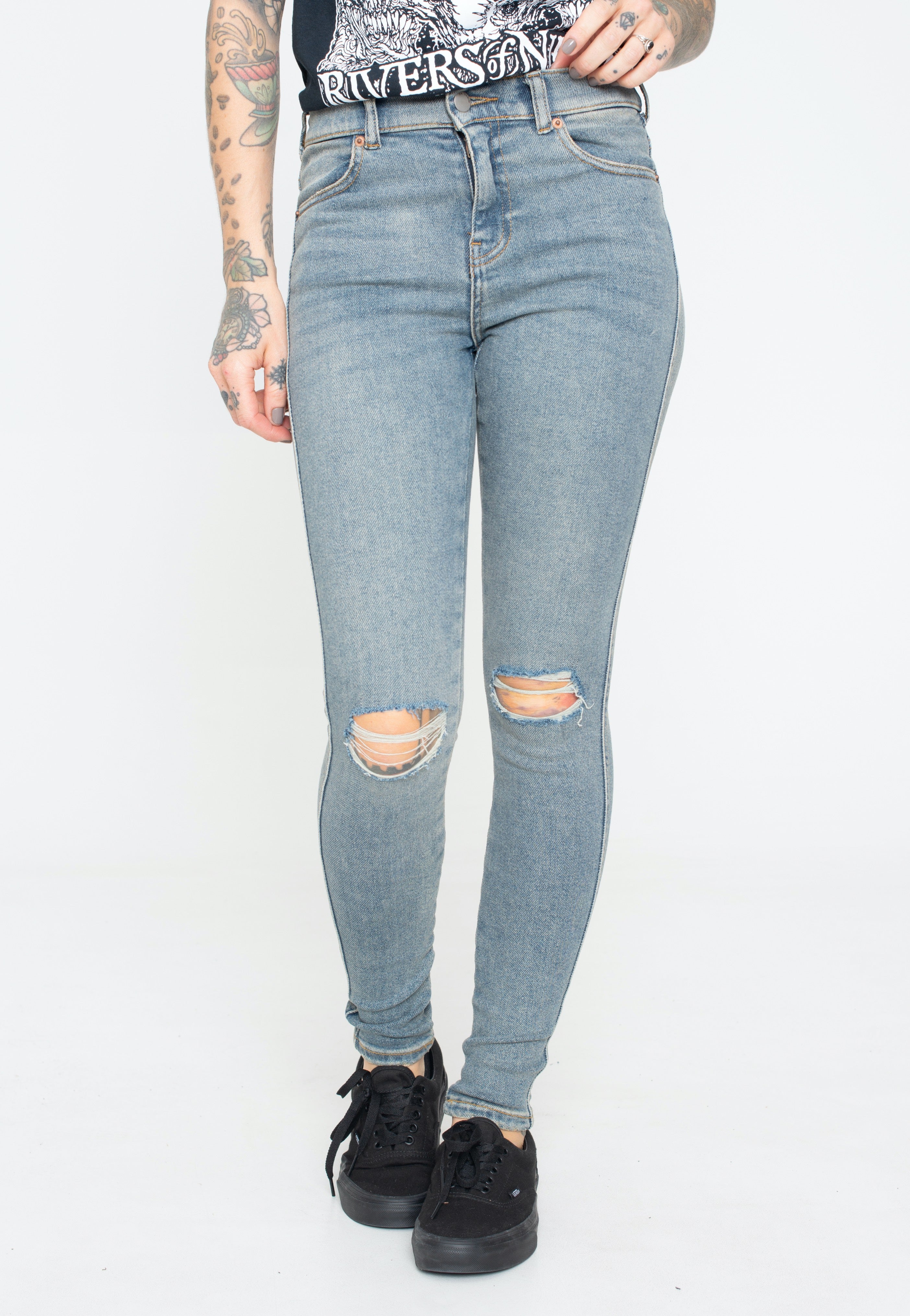 Dr. Denim - Lexy Cape Mid Dirt Ripped - Jeans | Women-Image