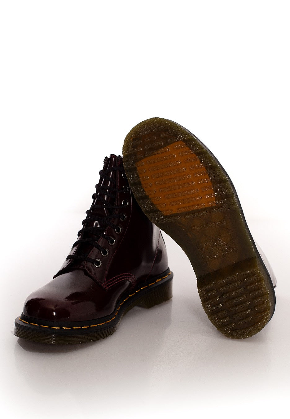 Dr. Martens - Vegan 1460 Cherry Red Oxford Rub Off Red - Shoes | Men-Image