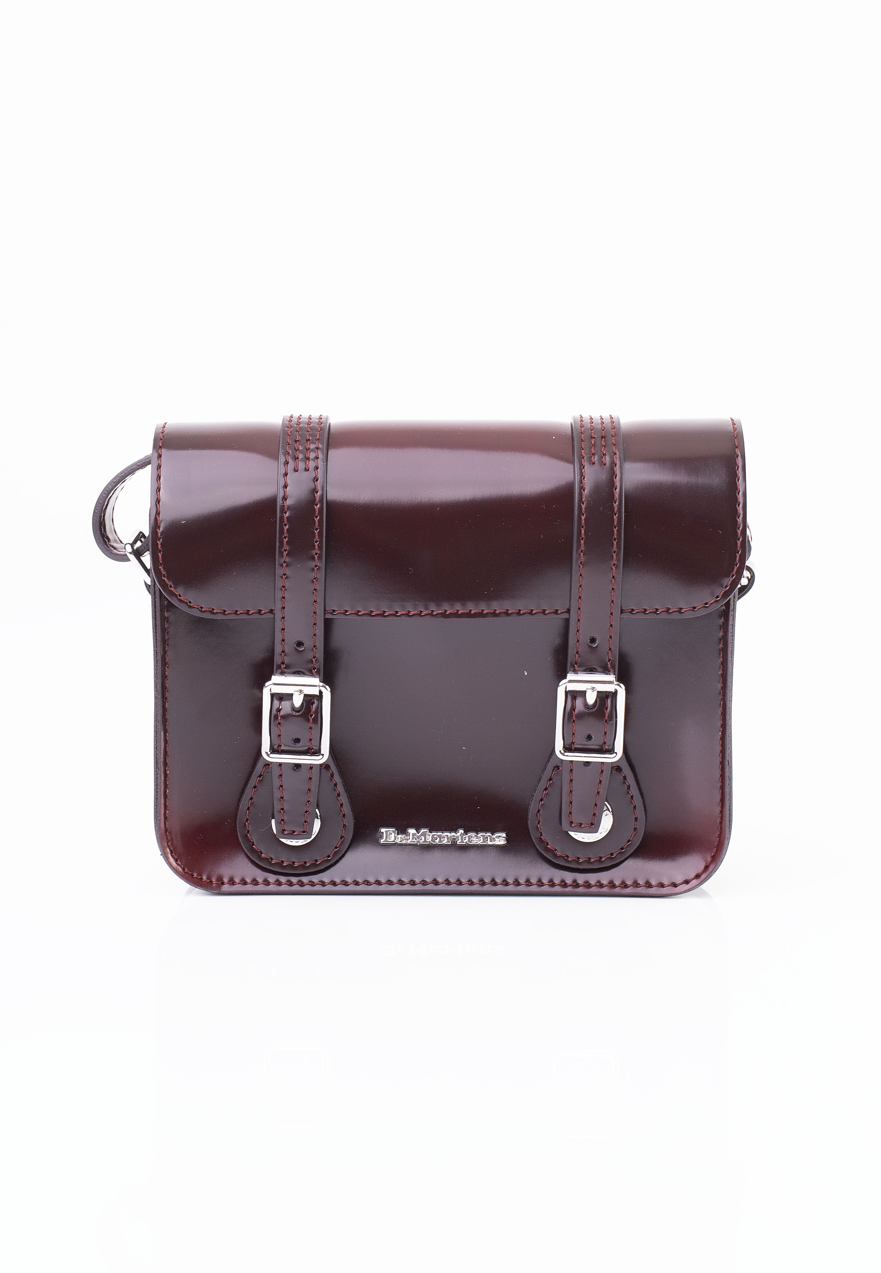 Dr. Martens - 7'' Satchel Cherry Red Oxford Rub Off - Bag | Neutral-Image