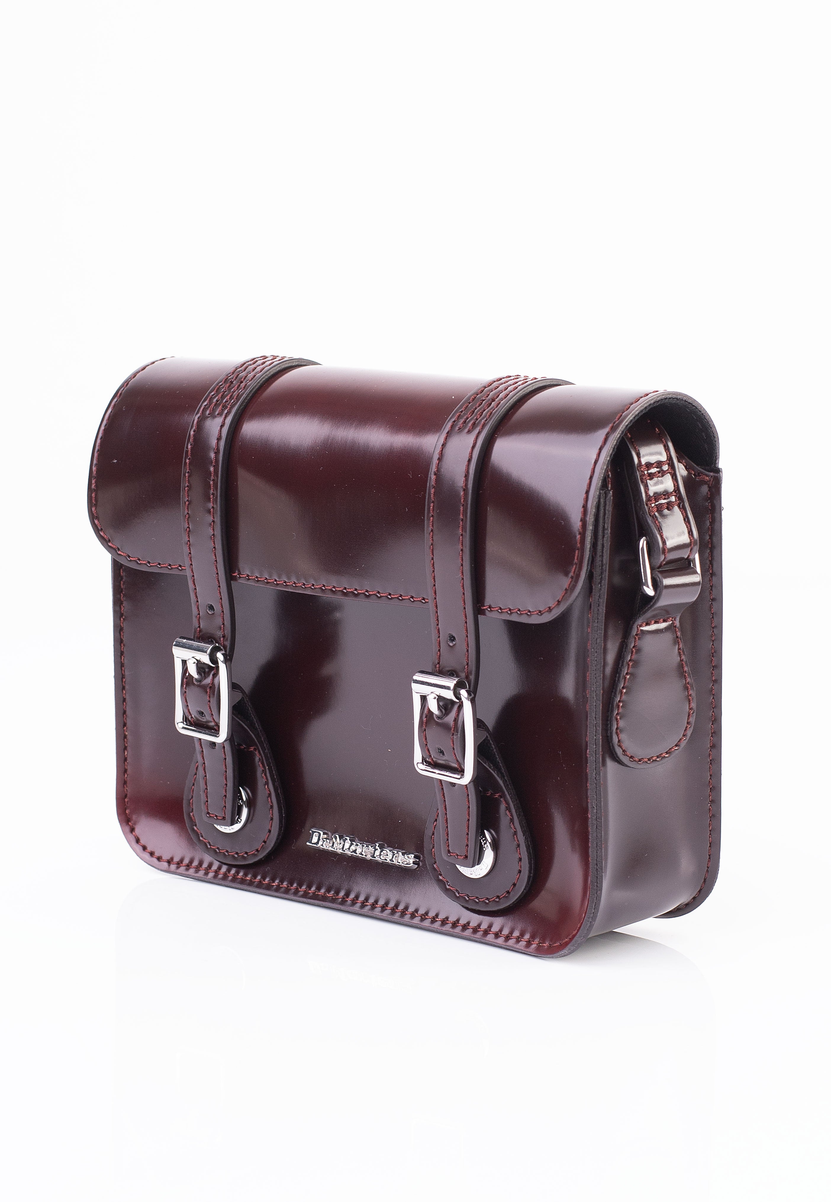 Dr. Martens - 7'' Satchel Cherry Red Oxford Rub Off - Bag | Neutral-Image