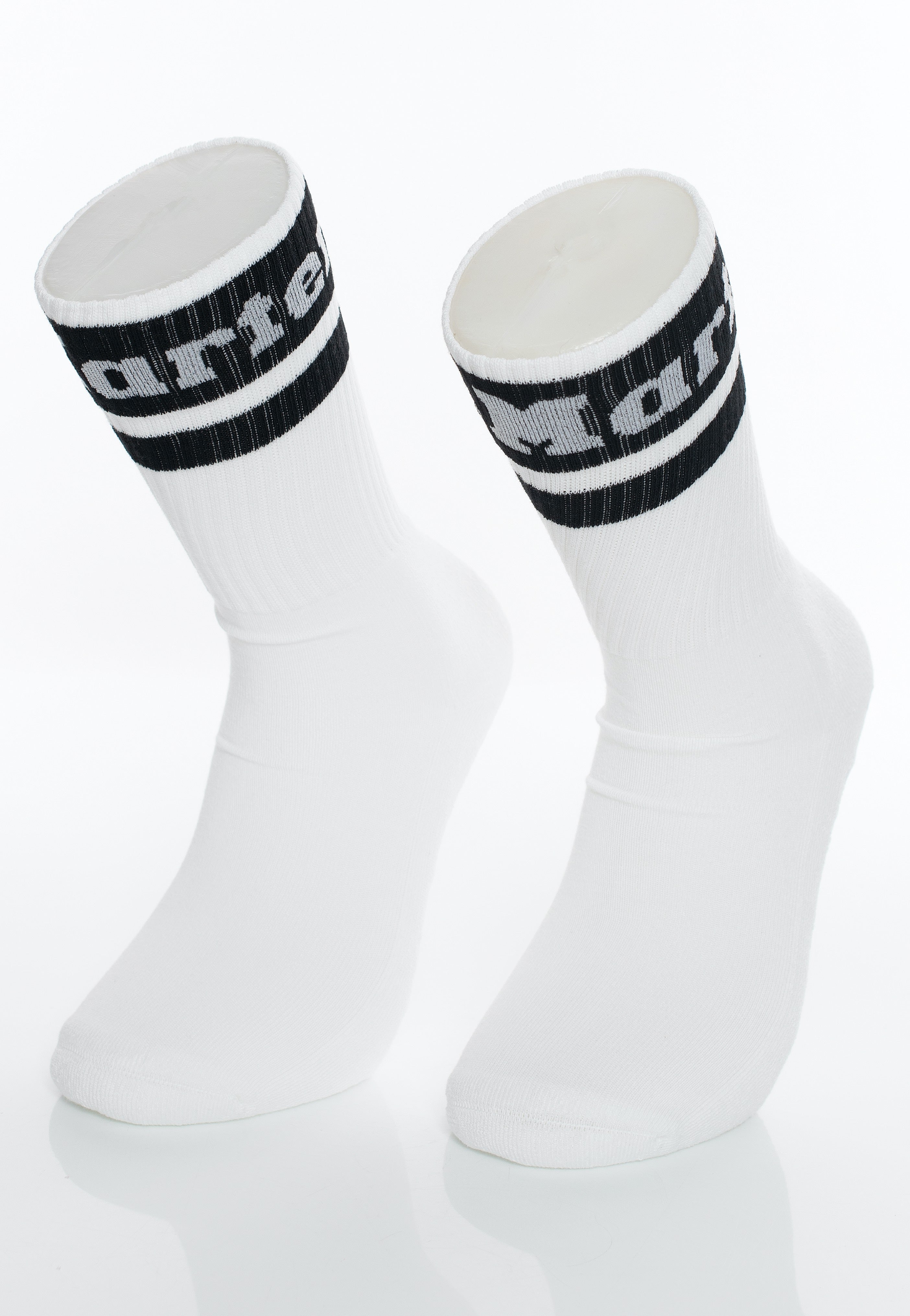 Dr. Martens - Athletic Logo White Cotton Blend & Black Cotton Blend - Socks | Neutral-Image