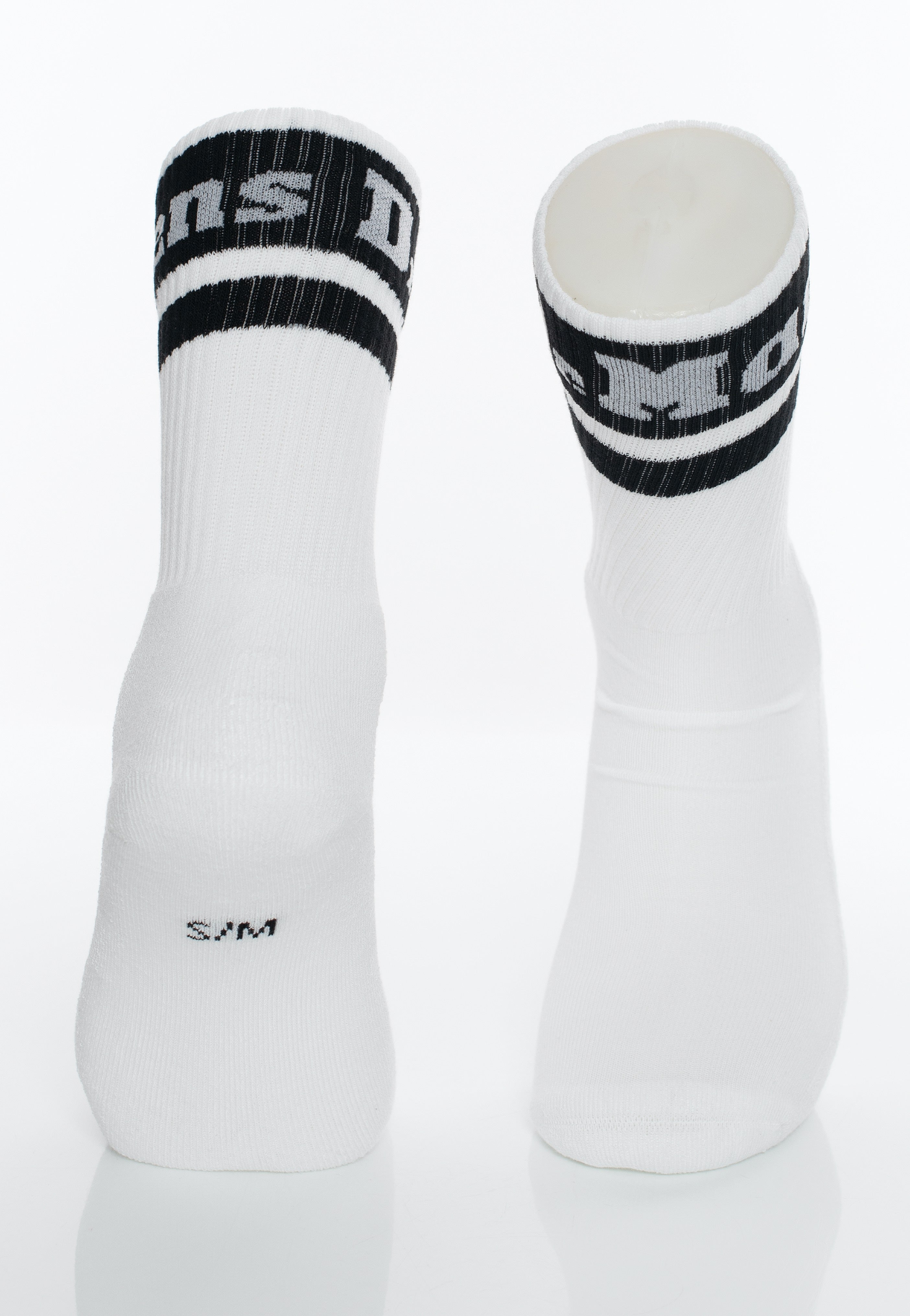 Dr. Martens - Athletic Logo White Cotton Blend & Black Cotton Blend - Socks | Neutral-Image